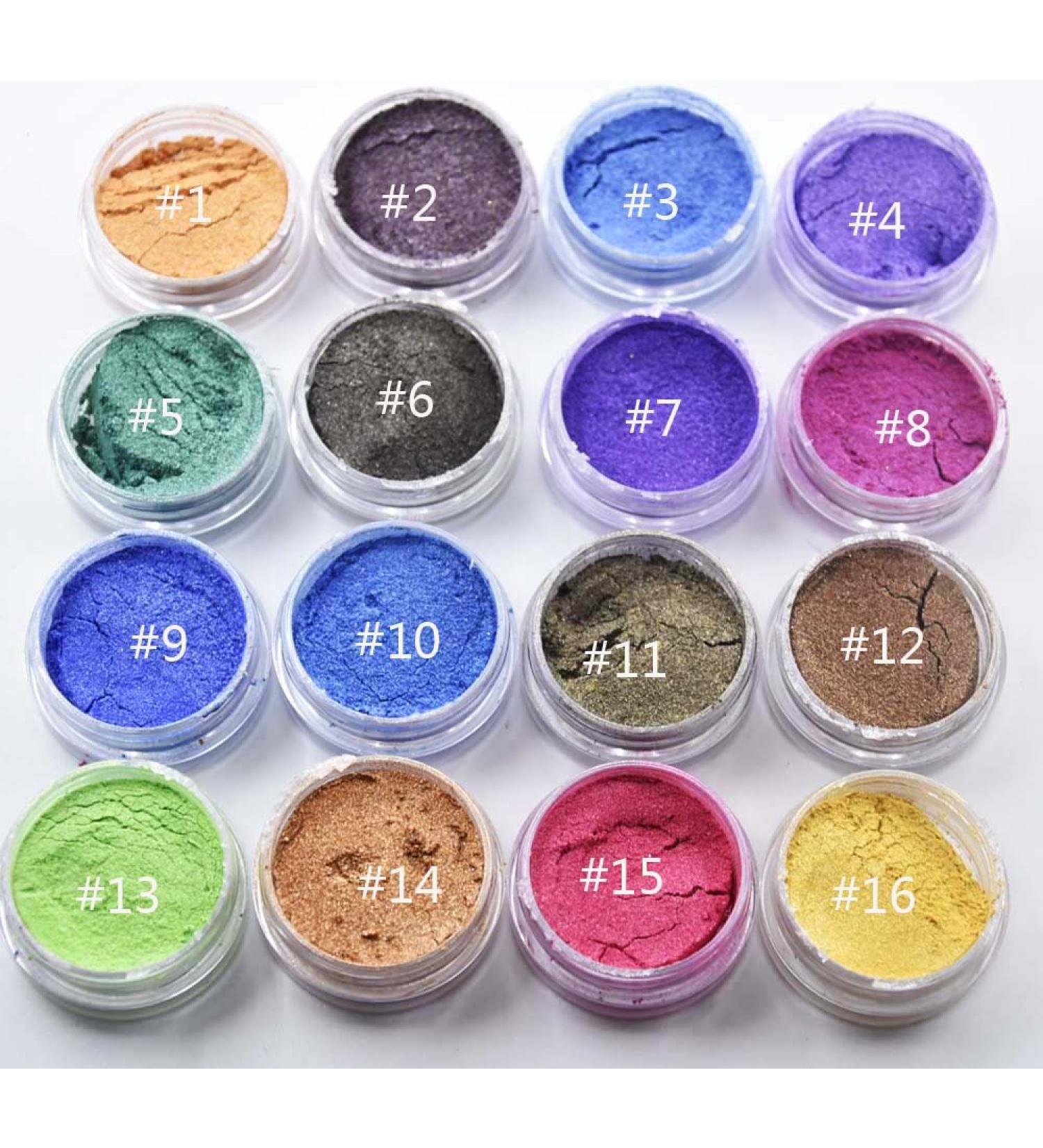 50 Gram for 1 Bag Pearl Luster Powder 16 Colors Mica Pearl Pigment Dust Powder for DIY Nail Art Polish and Makeup Eye Shadow - (Color: 16 50g) - Buy Online on GoSupps.com