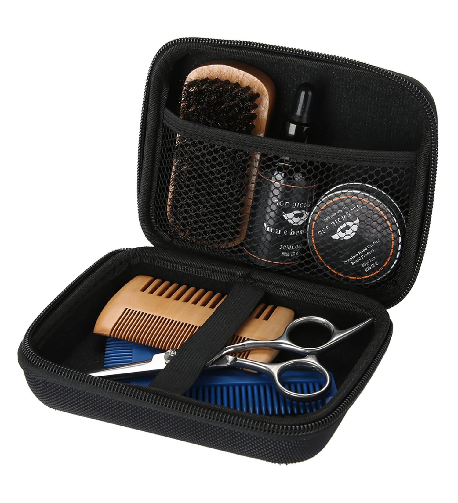 Premium Bart Care Set with Bare Scooter | Beard Oil Balm & Brush Set - Perfect for Bearded Men | International Shipping - Buy Online on GoSupps.com