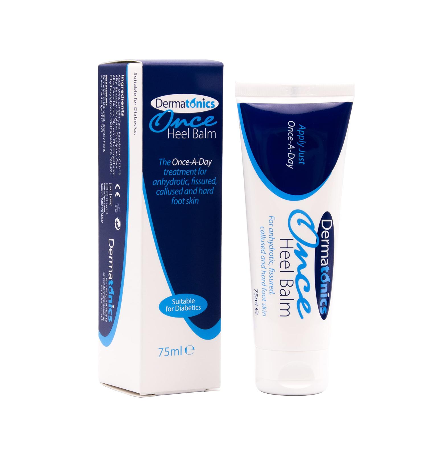 Dermatonics Once Heel Balm 75ml | Long-lasting Relief for Rough, Dry, and Callused Heels | Clinically Proven Formula for Visible Results in 8 Days - Buy Online on GoSupps.com