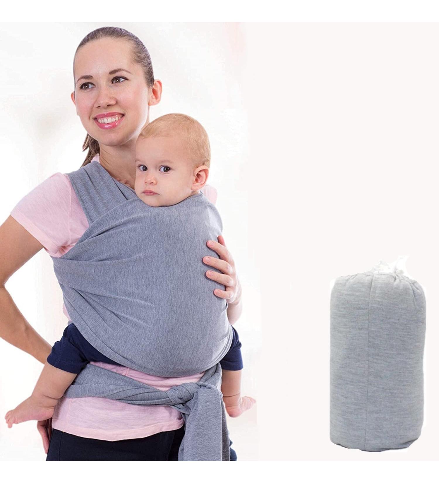 Voarge Baby Sling Wrap - Adjustable Unisex Carrier for Newborns to Toddlers (Light Gray) - Buy Online on GoSupps.com