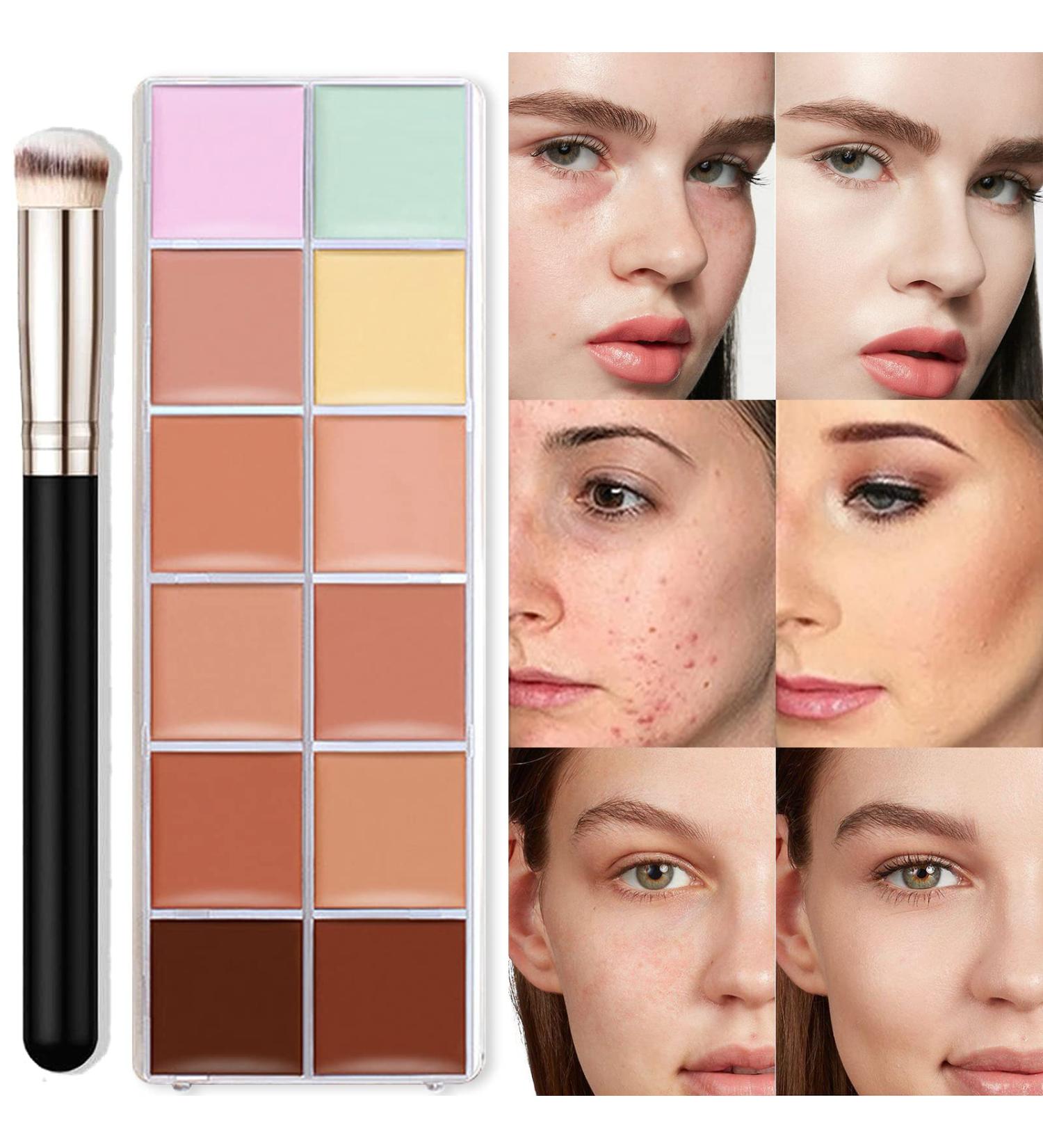 Jutqut 12 Color Correcting Concealer Palette - Cream Contour Makeup for Skin Tone Correction, Under Eye Concealer Kit for Dark Circles & Blemishes - 12 Colors Light to Dark - Buy Online on GoSupps.com
