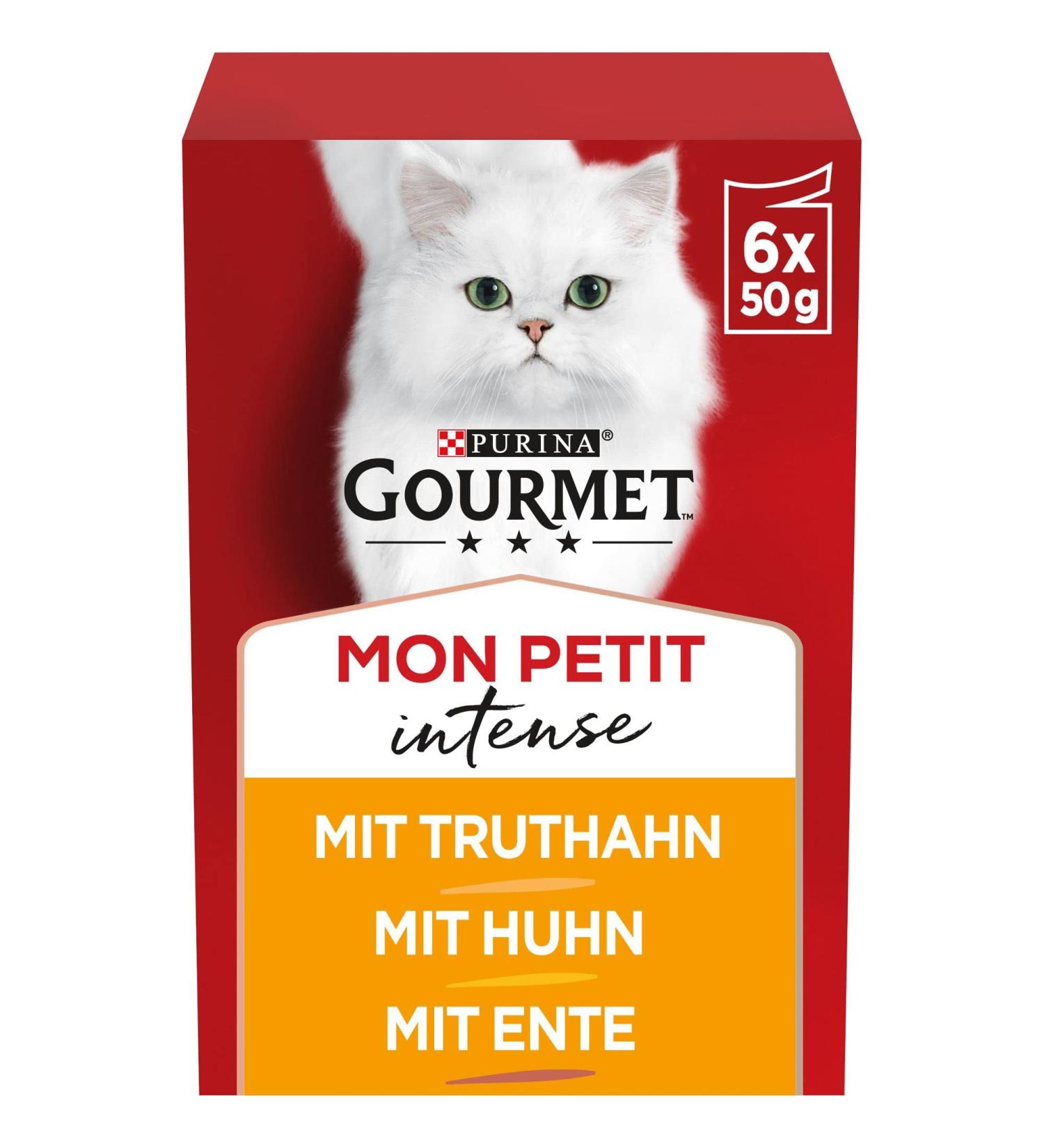 Gourmet Purina Mon Petit Intense Cat Food - Poultry Variations 8 Pack (Duck Chicken Turkey) - Luxurious Wet Food for Cats - Buy Online on GoSupps.com