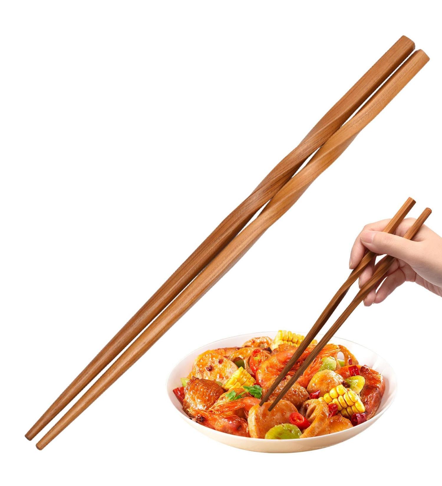 Wood Chopsticks | Kitchen Chopsticks Set | Portable Chinese Tableware Washable Reusable Chinese Style Chopsticks for Gourmet Rice Noodles Hotpot Sushi Wobblo - Buy Online on GoSupps.com