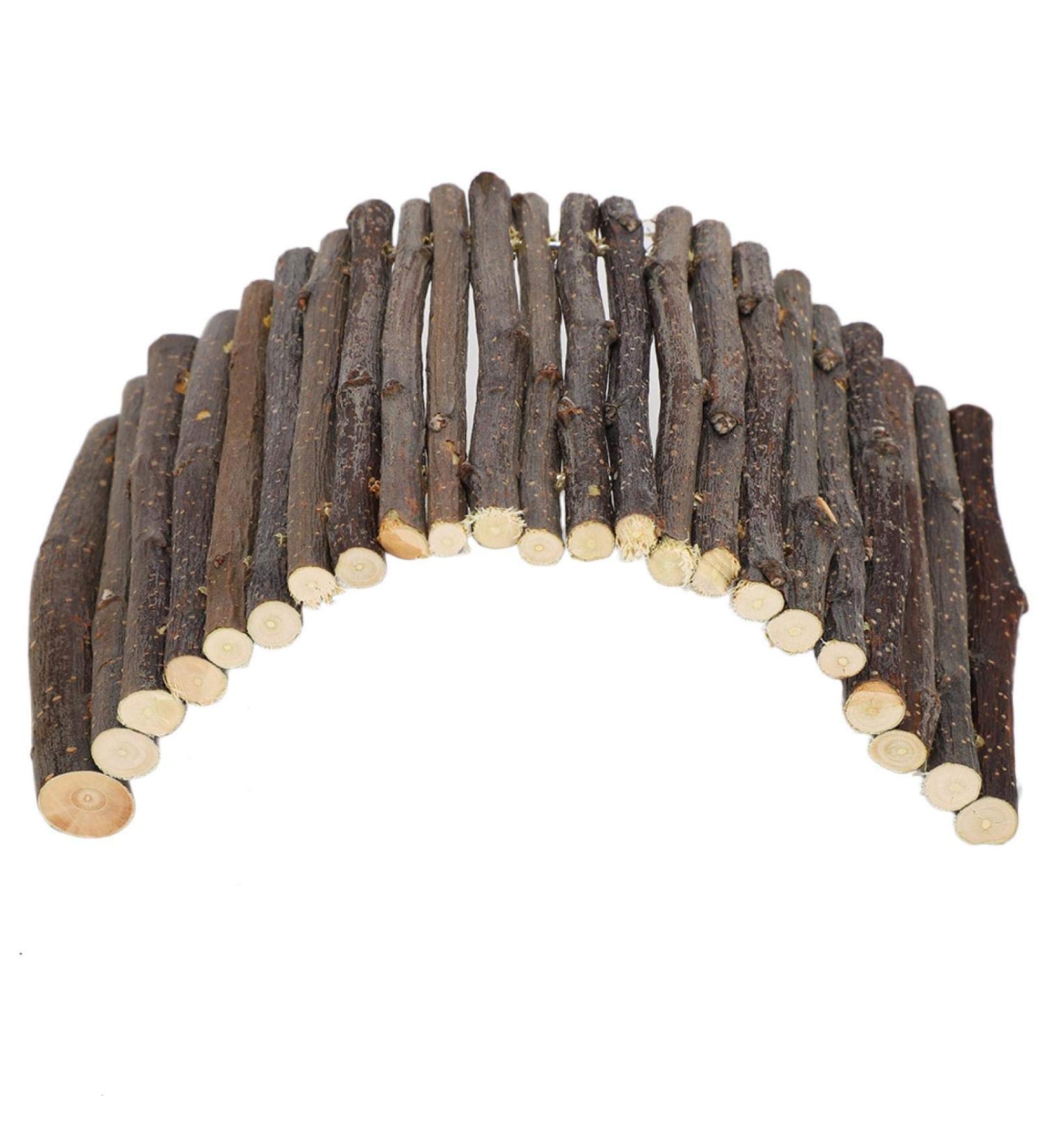 Small Animals Wooden Arch Bridge for Hamsters Guinea Pigs and More - Perfect Rodent Conductor Bridge | Ideal for Chinchillas Ferrets & Reptiles - Buy Online on GoSupps.com