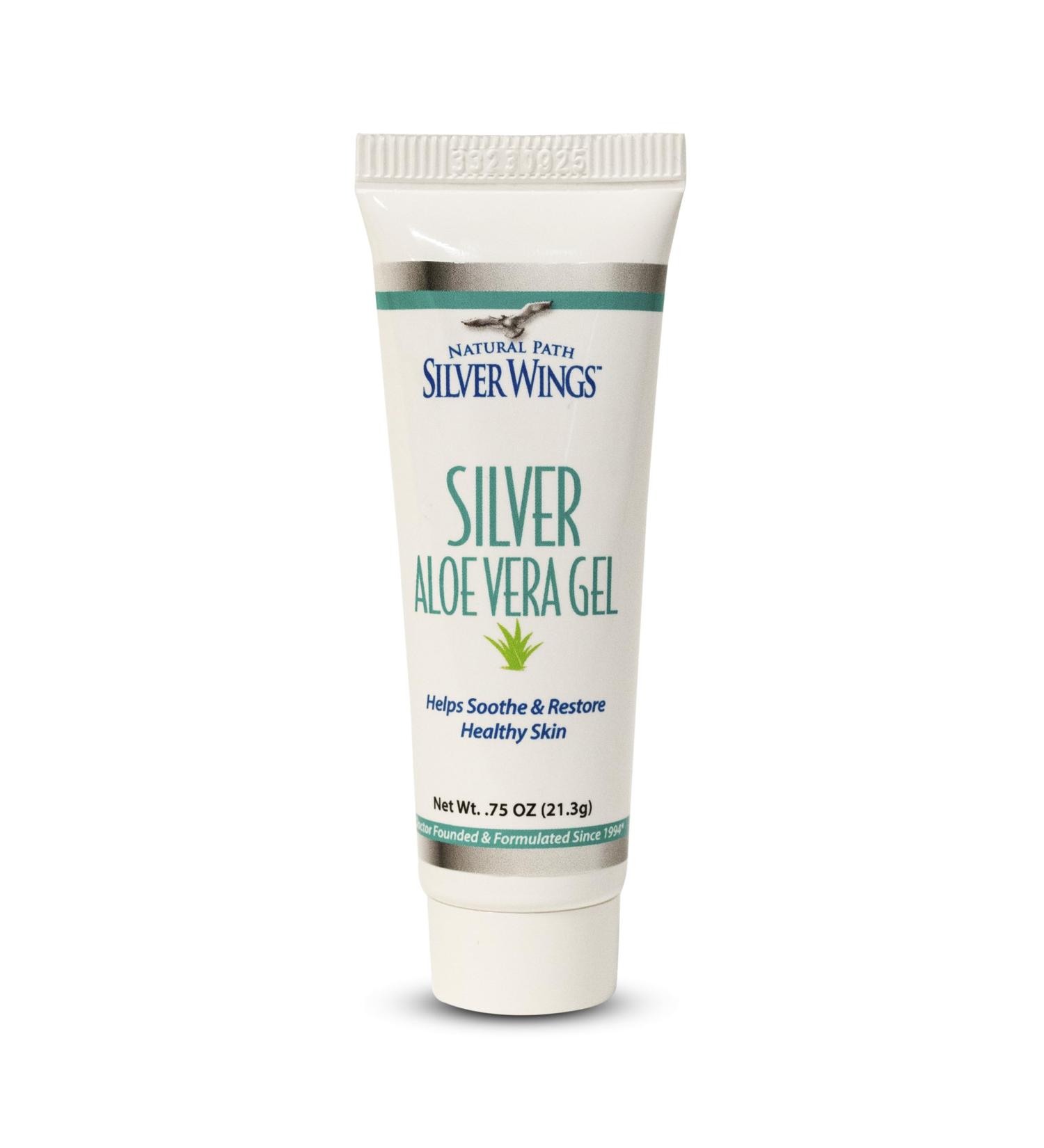 Natural Path Silver Wings 200ppm Silver with Aloe Vera Gel - Soothing Skin Care for Radiant Skin | 0.75 oz - Shop Now - Buy Online on GoSupps.com