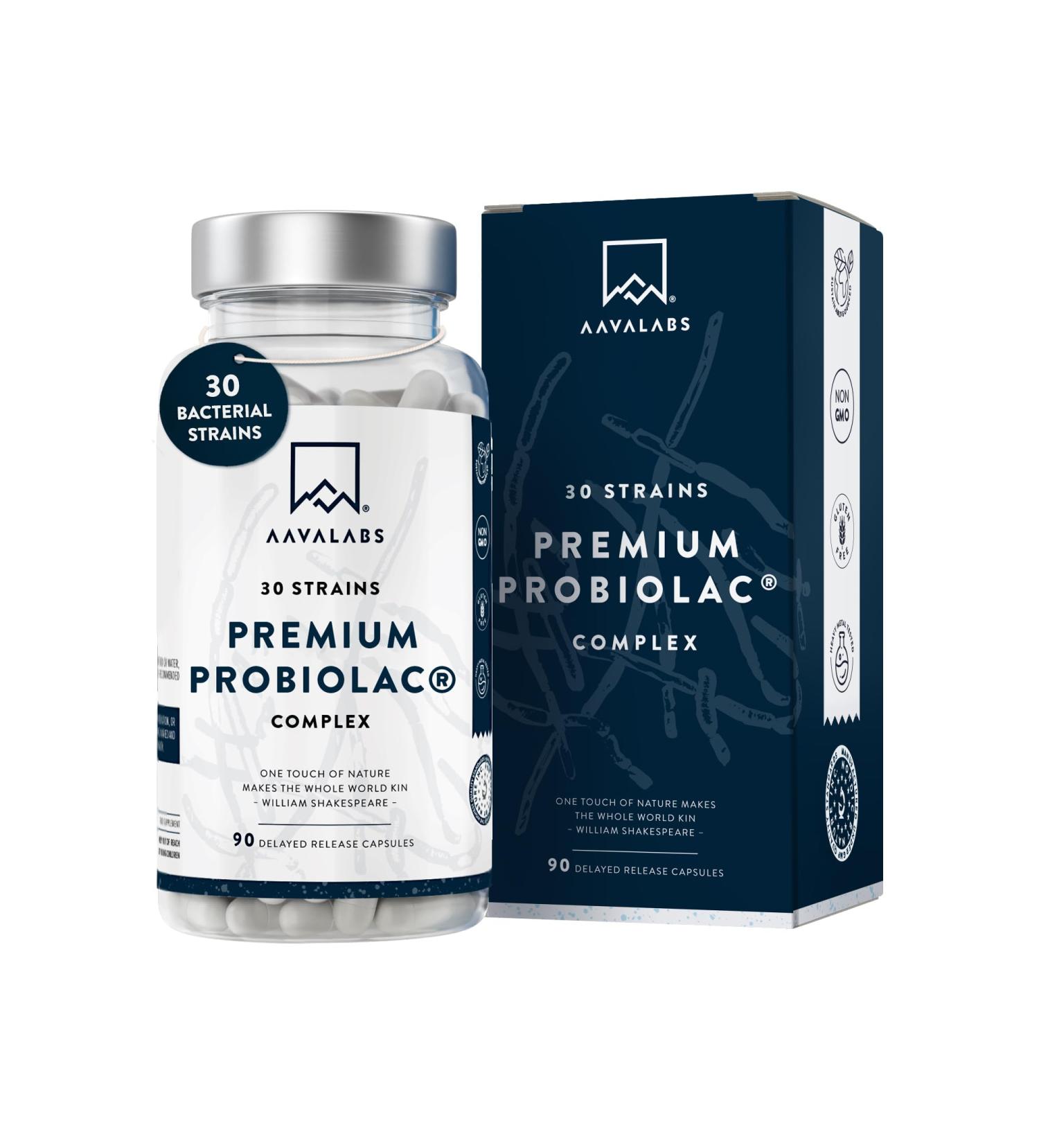 Bio Cultures Complex 120 Billion CFU - 90 Capsules | 30 Strains incl. Lactobacillus Acidophilus & Bifidobacterium | 3rd Party Tested - Buy Online on GoSupps.com