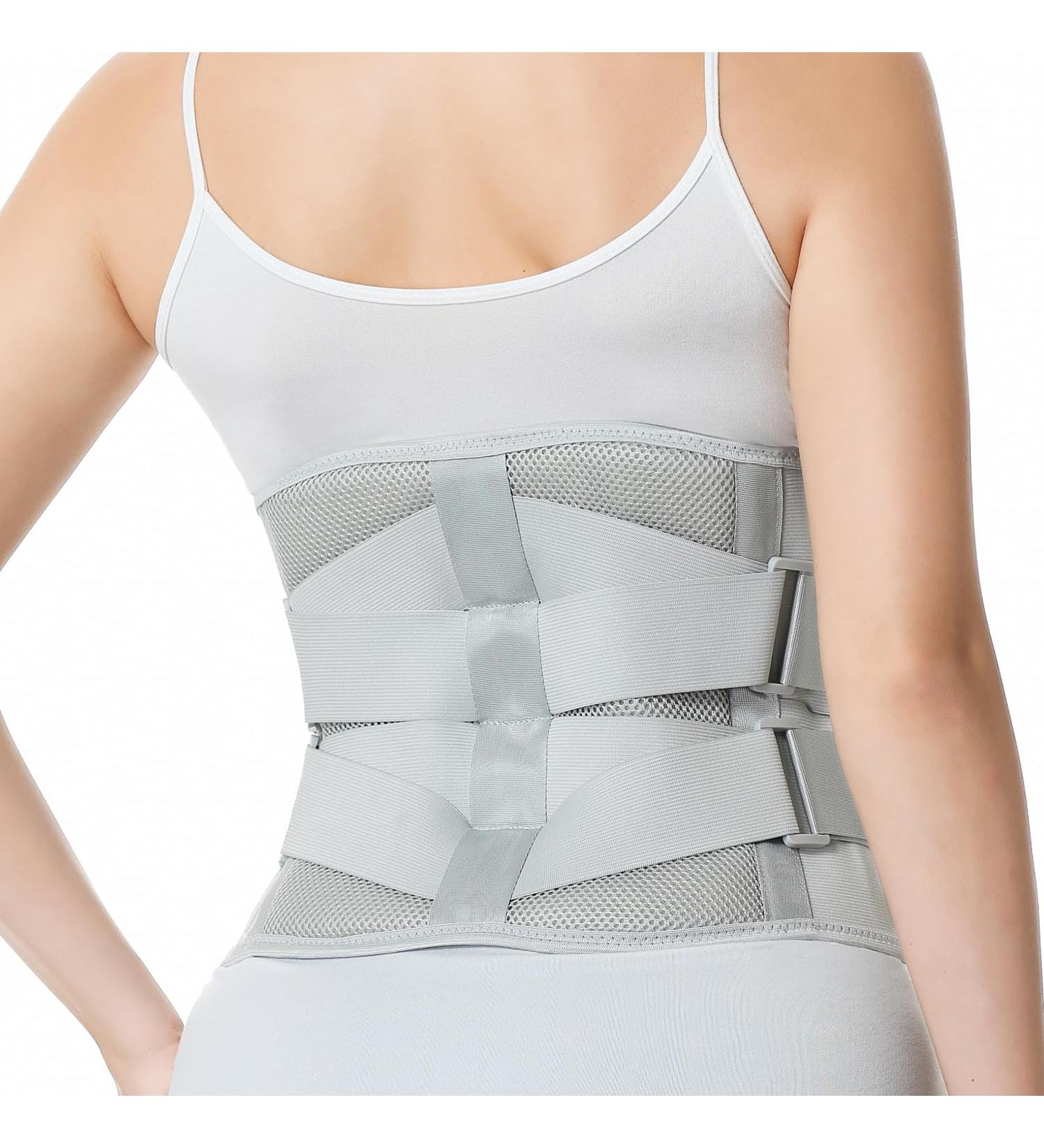 NeoTech Care Adjustable Double Pull Lumbar Brace - Size M Grey | Optimal Lower Back Support for Comfort & Stability - Buy Online on GoSupps.com