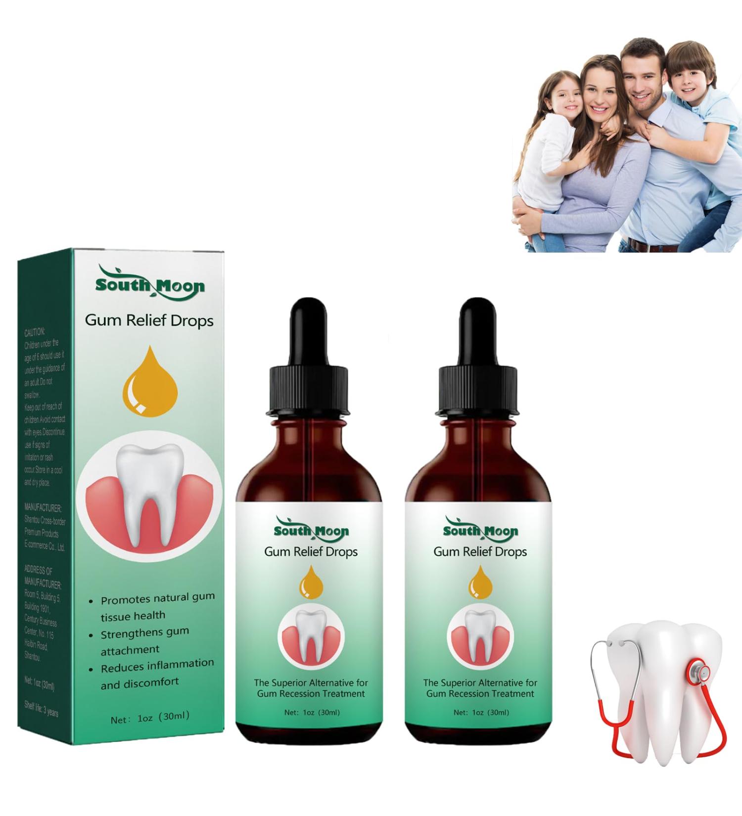 2-Piece Gum Regrowth Drops | Effective Gums Growth & Inflammation Relief - Buy Online on GoSupps.com