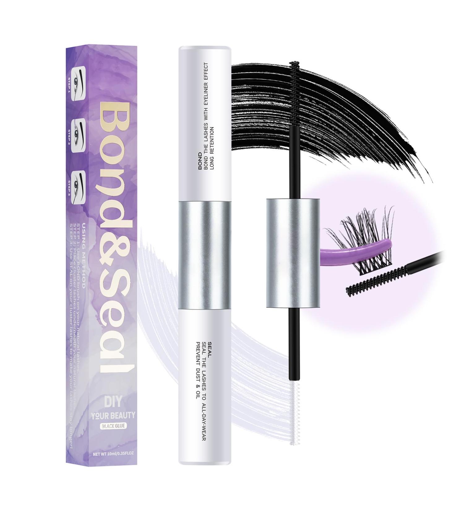 Buy Lash Bond and Seal Waterproof Glue - Long Lasting DIY Lash Extensions | 10ML Black Lash Bond for Beginners - YJShuangT - Buy Online on GoSupps.com