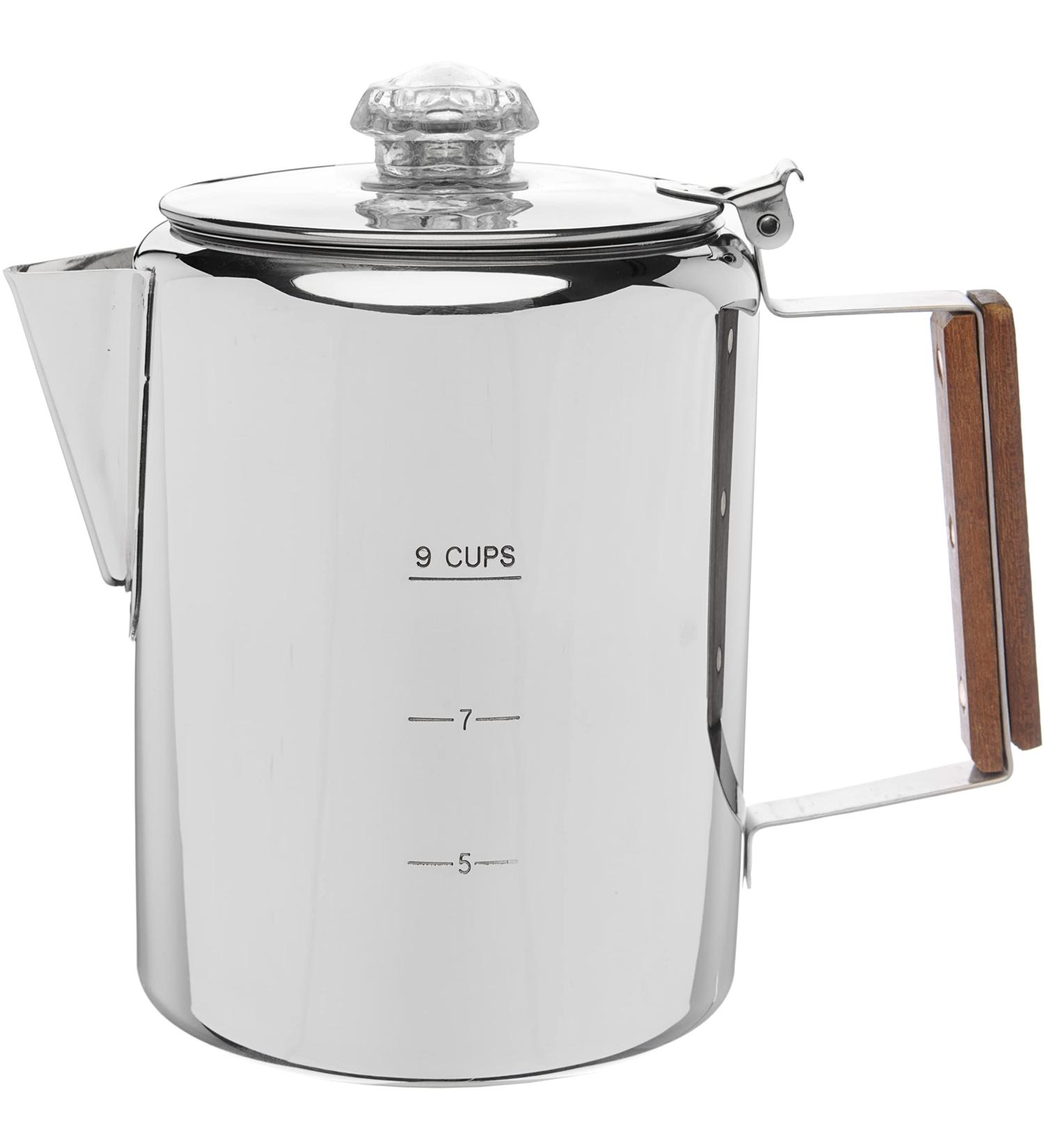 COLETTI Bozeman Camping Coffee Percolator - 9 Cup Campfire & Stovetop Percolator - Buy Online on GoSupps.com