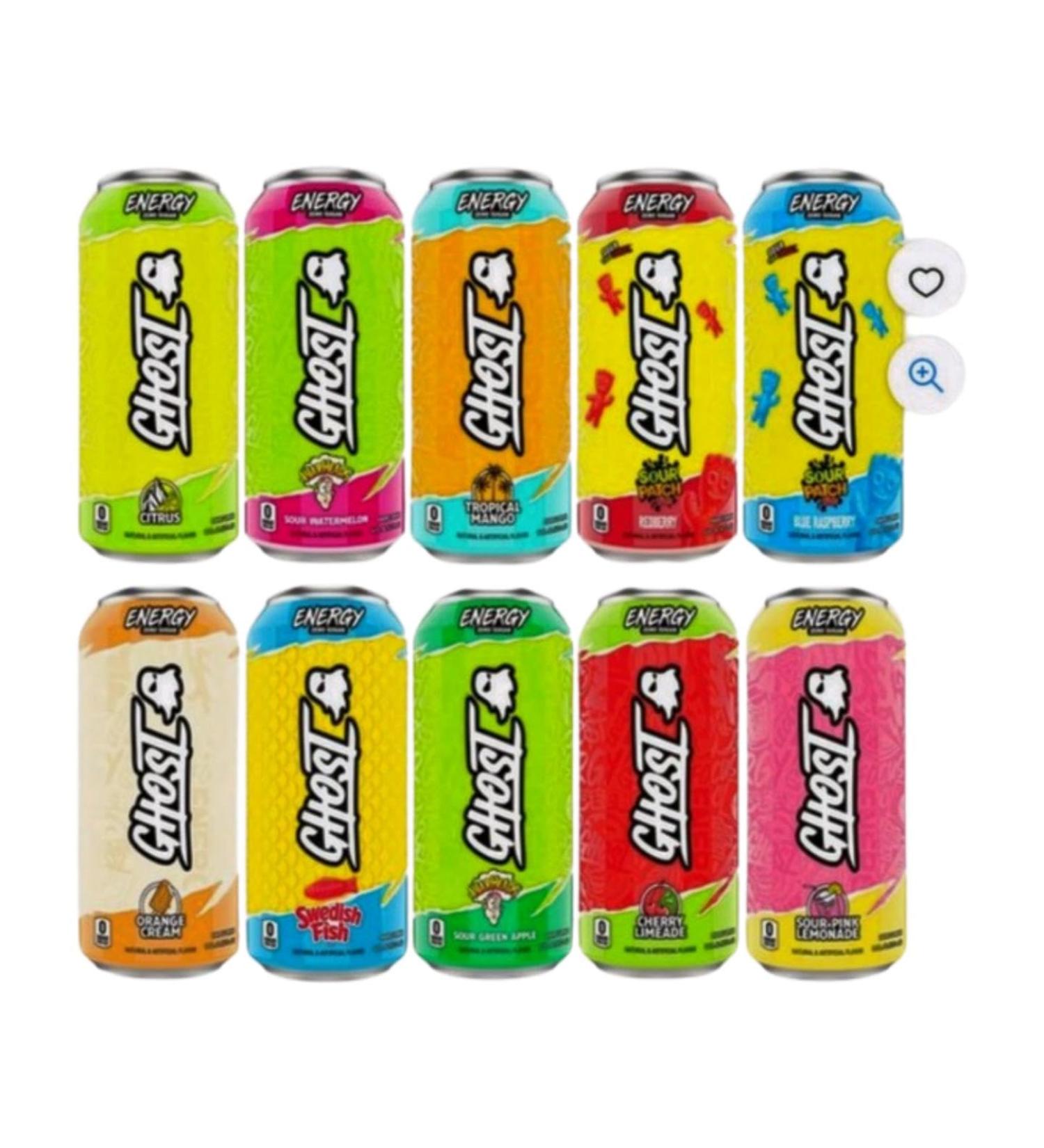 Combo Energy Drink Variety Pack 10 Great Flavors 10-Pack (16oz Cans) 200mg Natural Caffeine Energy & Focus Gluten-Free & Vegan