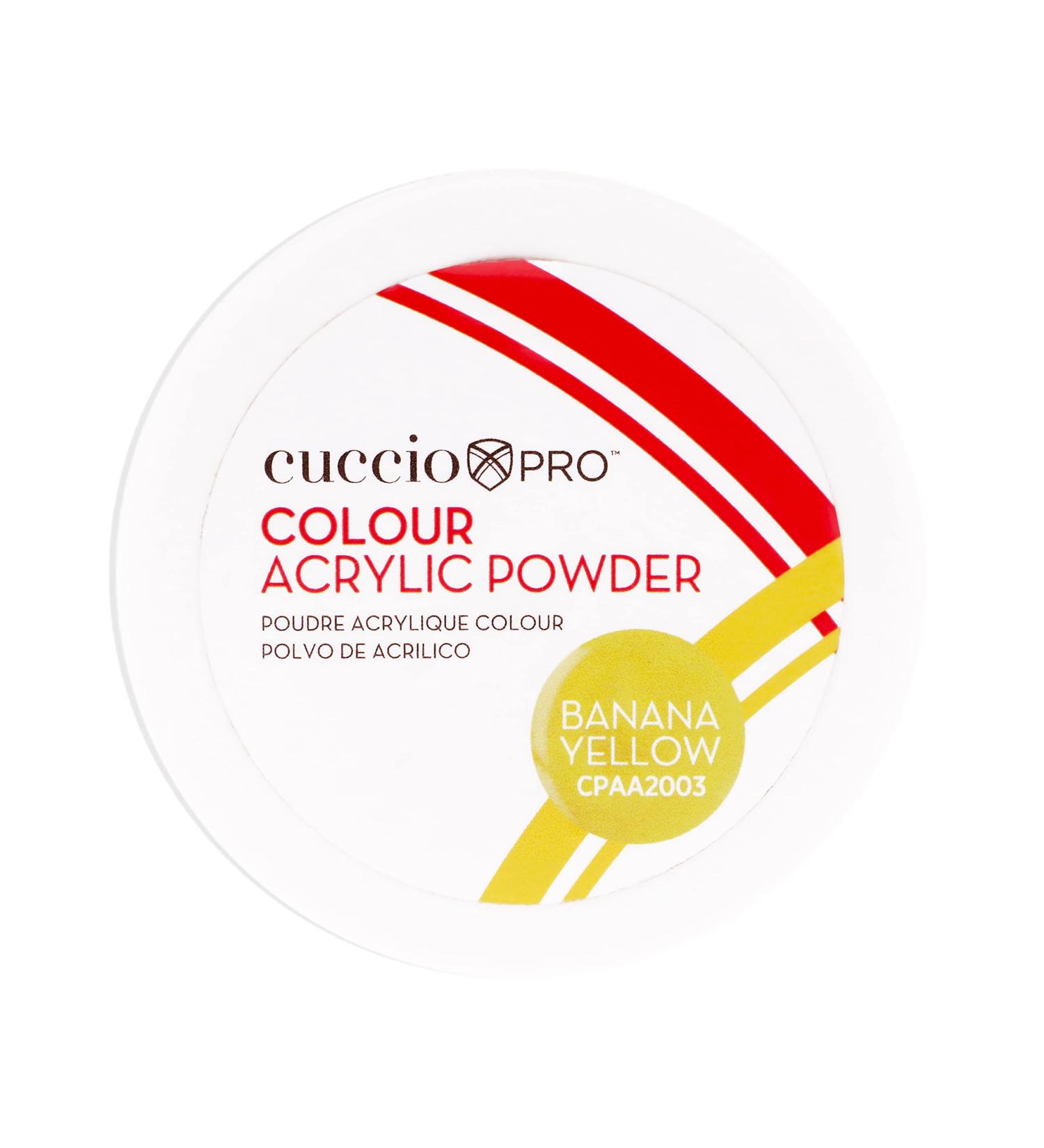 Cuccio Pro - Color Acrylic Powder - Banana Yellow - for Women - Acrylic Powder - 1.6 oz