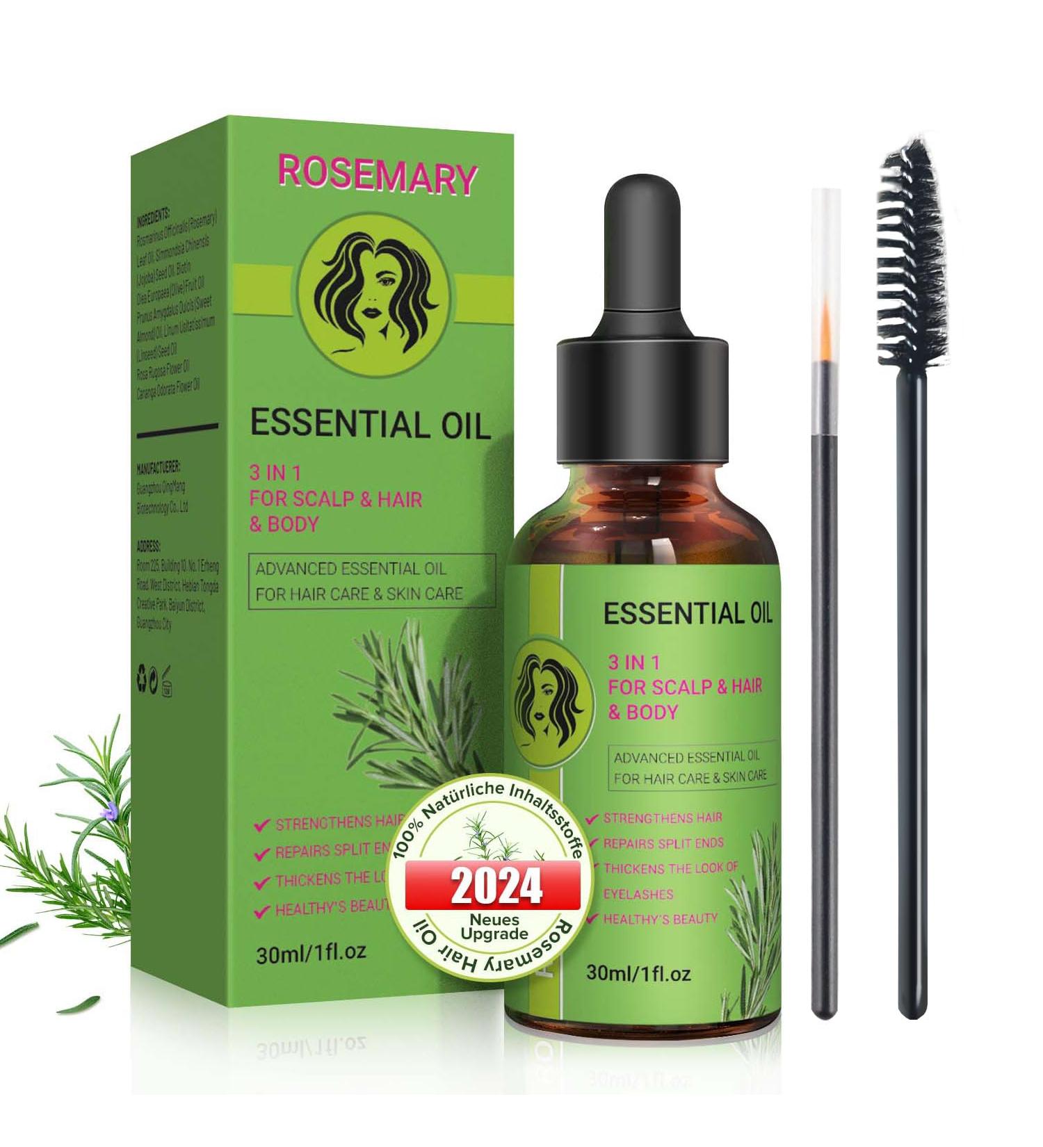 Buy 100% Pure Organic Rosemary Essential Oil for Hair Growth | Nourish Scalp Strengthen Hair & Enhance Eyebrows/Eyelashes | 30ml - Buy Online on GoSupps.com