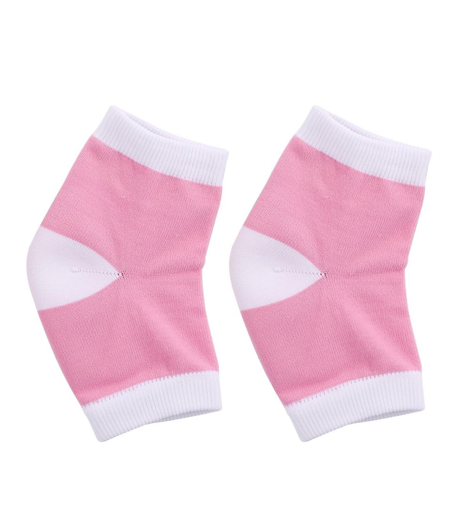 Moisturizing Gel Socks for Dry Cracked Heels | Ankle Support - Soft Foot Repair for Men & Women (Pink) - Buy Online on GoSupps.com