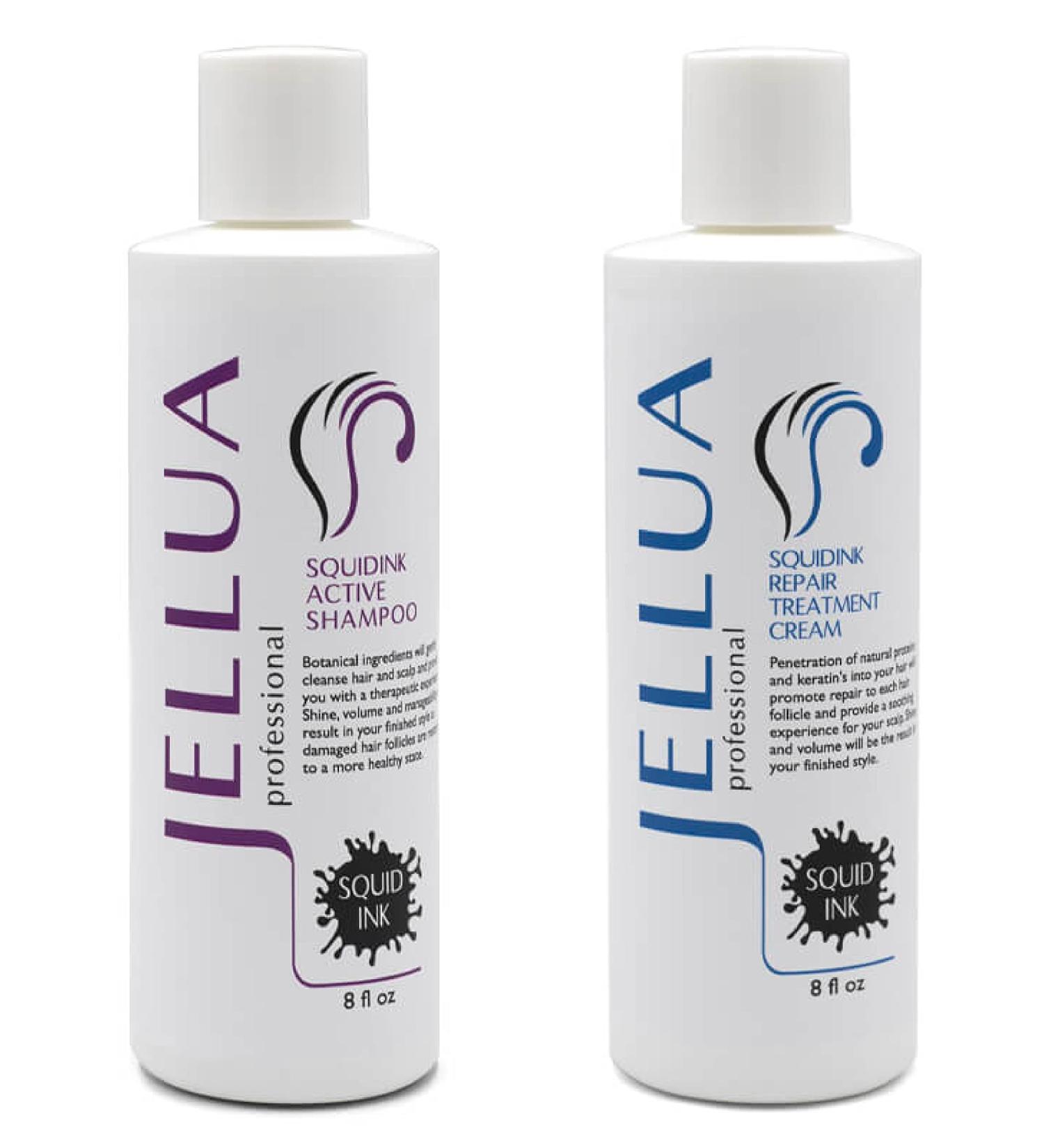 Jellua Squidink Active Shampoo and Repair Treatment Cream 8.0 Oz Duo