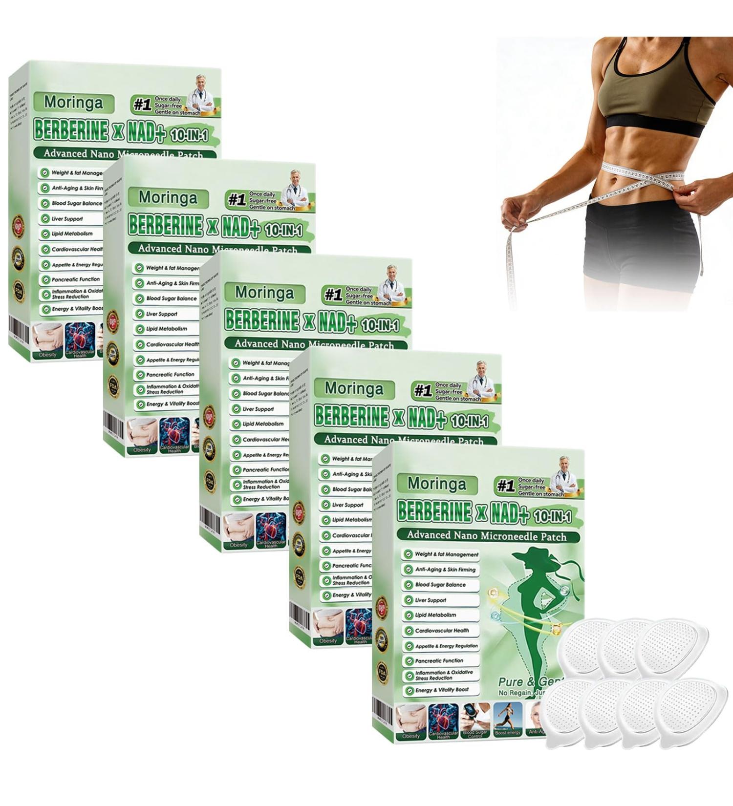 Moringa Lot de 5 Patchs Minceurs 10 en 1 Patch Minceur avanc s Nano Micro-Aiguilles Ingr dients Naturels Maigrir et Raffermissement Cutan pour Homme et Femme 7 Pi ces (5PCS) - Buy Online on GoSupps.com
