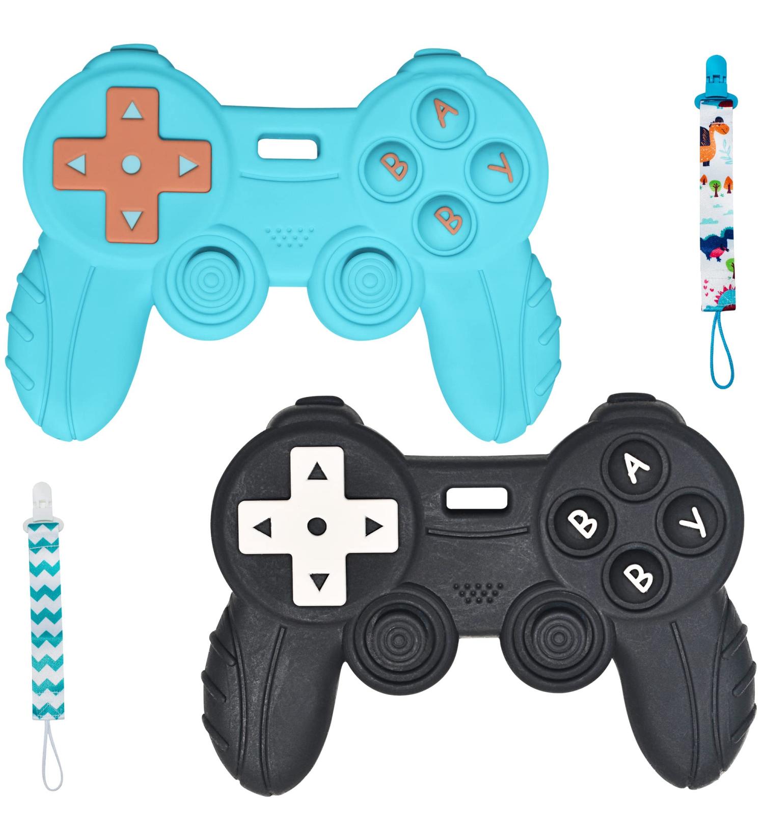 BigSpinach Baby Game Controller Teether Toy - Silicone Teething Toy for Gamer Parents & Kids - Cool Gaming Stuff (Blue+Black) - Buy Online on GoSupps.com
