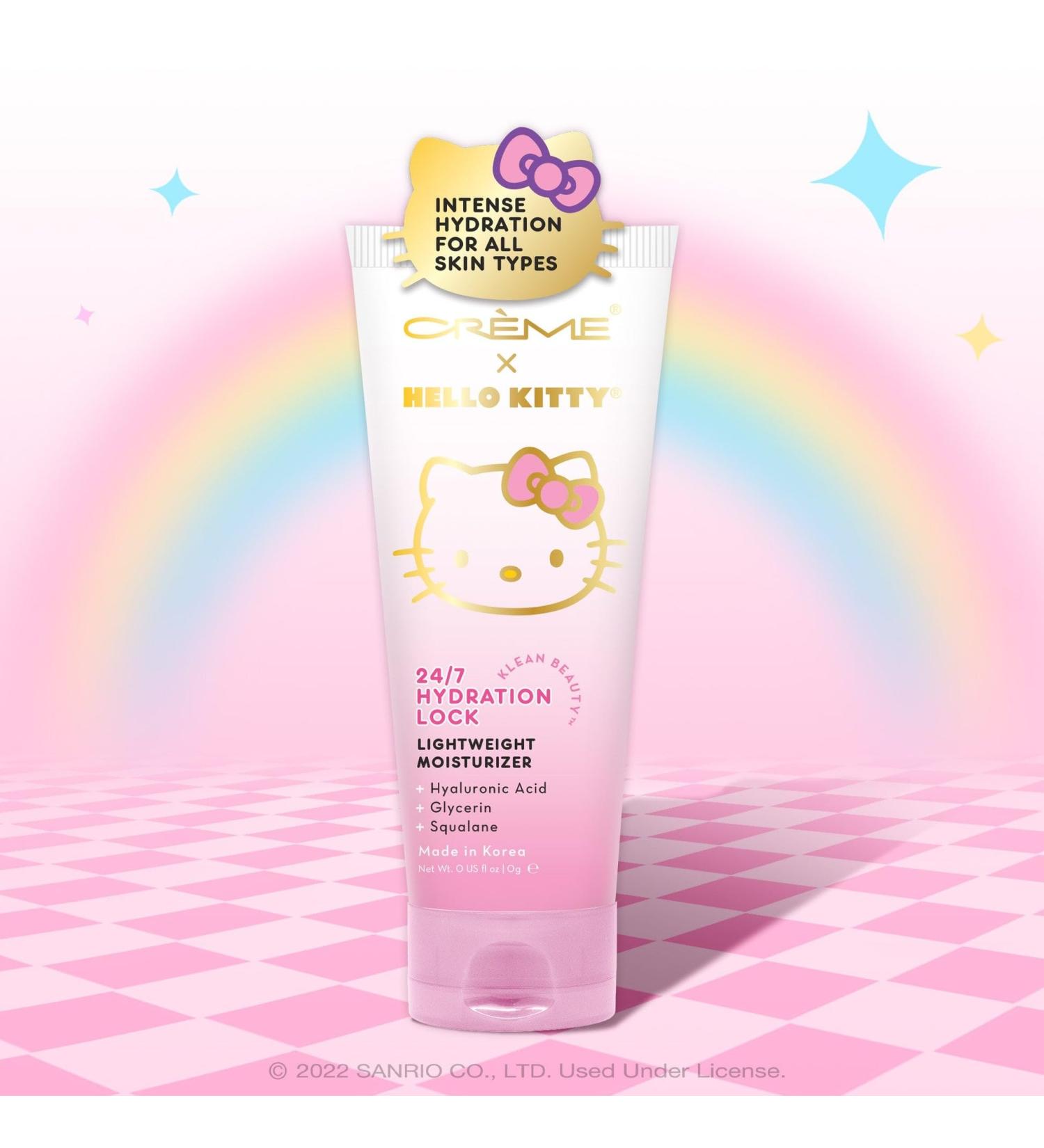 The Cr me Shop x Sanrio Hello Kitty 24/7 Hydration Lock Lightweight Moisturizer from Klean Beauty line: Ultimate Hydration Non-Greasy Clean & Safe Skincare with Hyaluronic Acid Glycerin Squalane