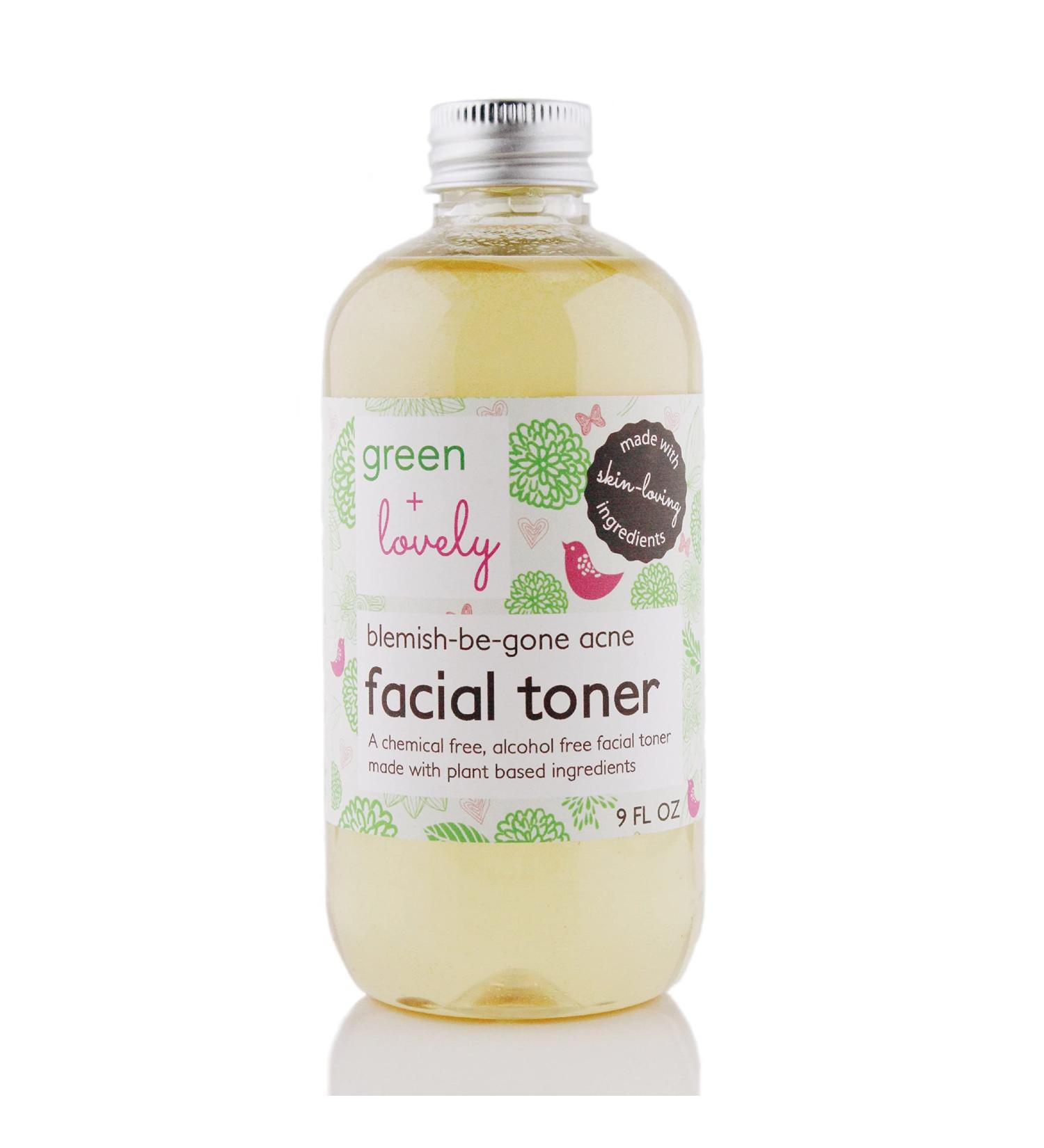 Blemish Be Gone Acne Facial Toner - Natural Solution for Teens & Adults | Zero Harsh Chemicals | 9 oz - green + lovely - Buy Online on GoSupps.com