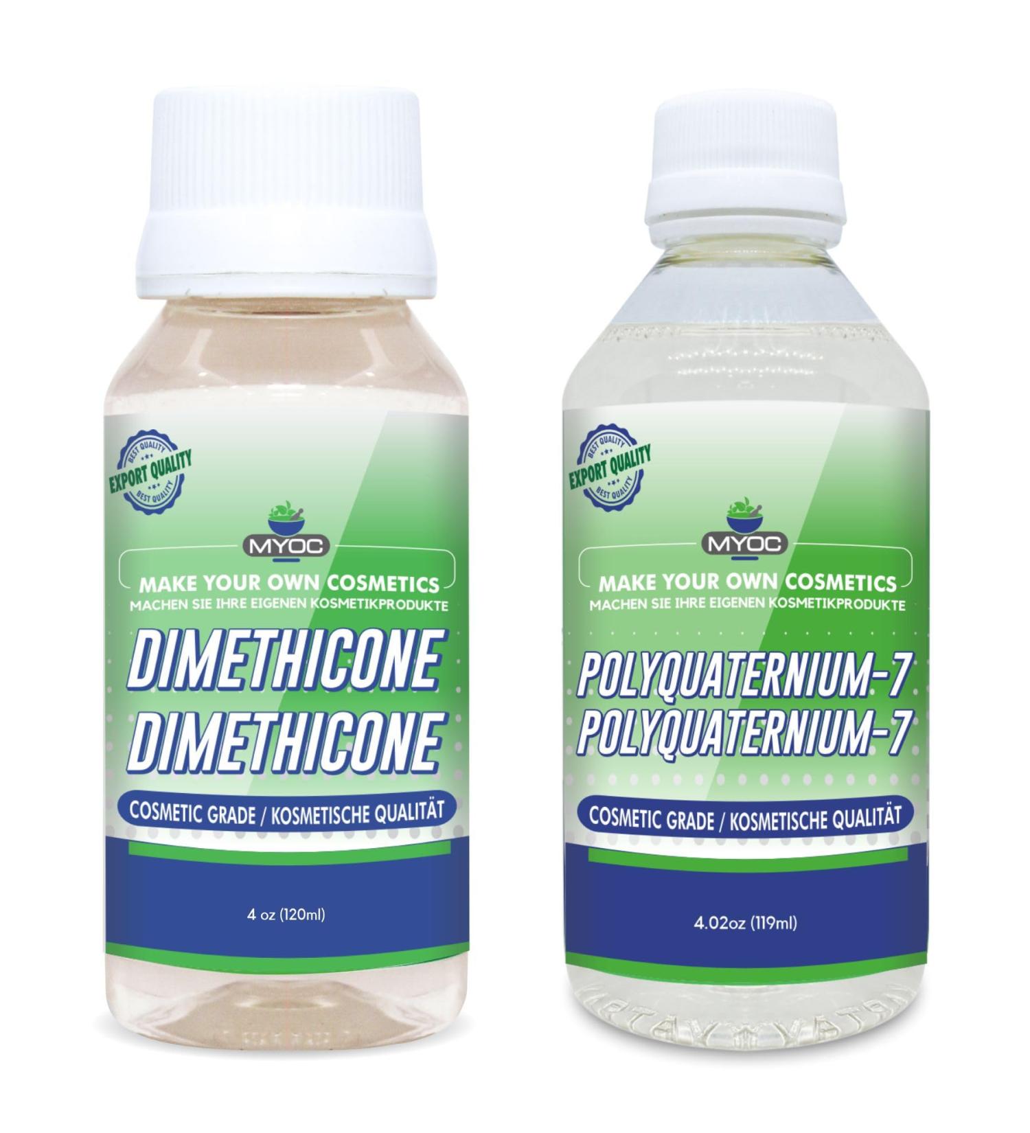 Myoc Combo Pack Dimethicone 120 ml 405 fl oz & polyquaternium7 119 ml verbeterde conditioning blend