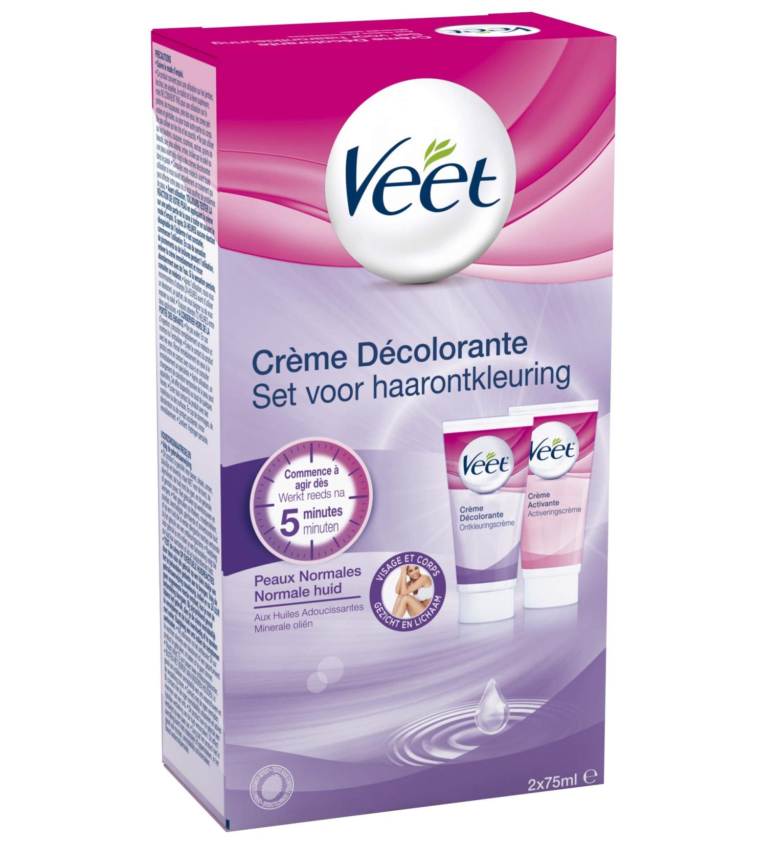 Veet Hair Lightening Cream for Face & Body - 2 x 75ml Bottles - Buy Online on GoSupps.com