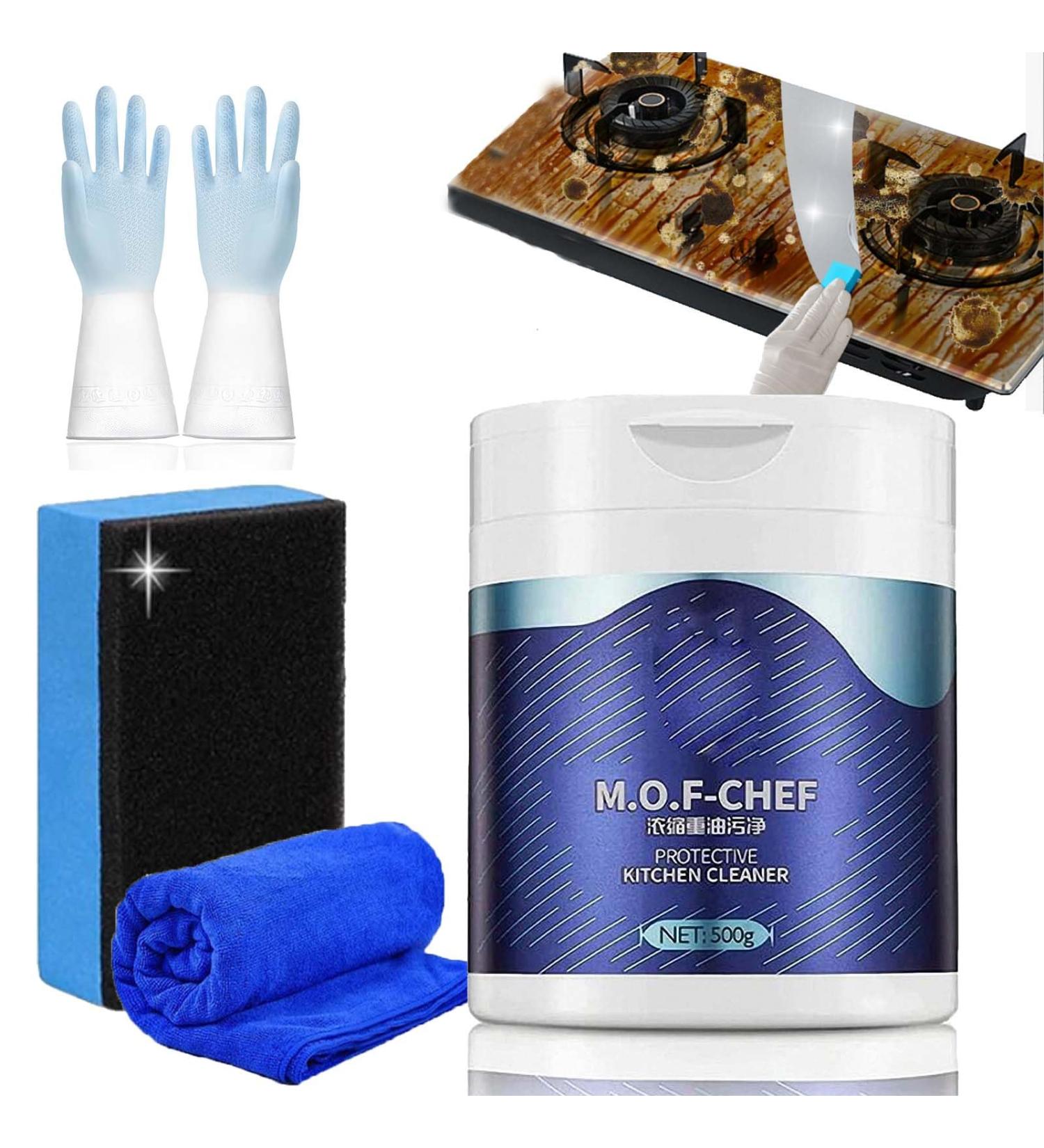 DENGWANG Mof Chef Cleaner Powder Mof Chef Cleaning Powder M.O.F Chef Kitchen Cleaner Powder Heavy Kitchen Duty Degreaser Mofchef Powder for Cleaning (1PC-500G) - Buy Online on GoSupps.com