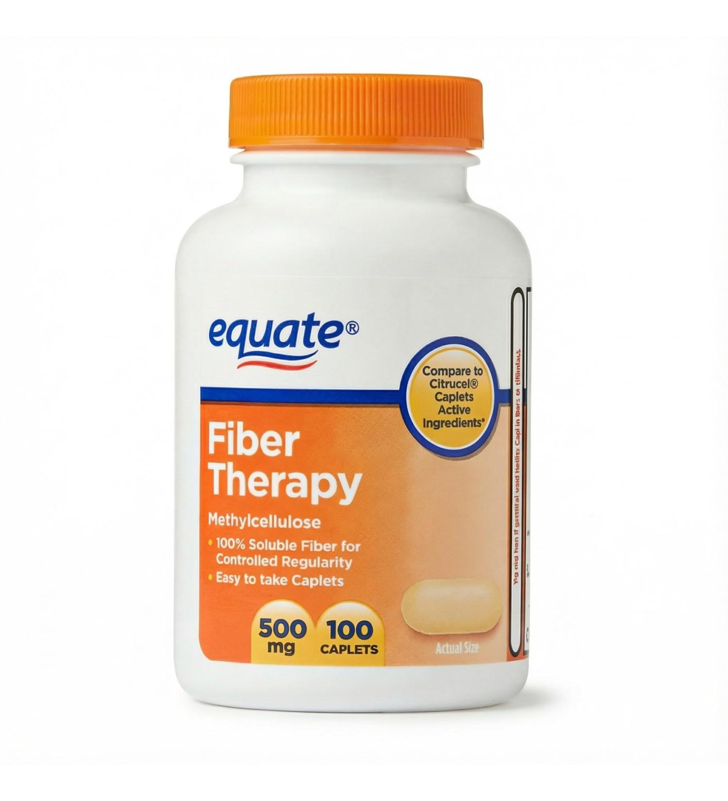 Fiber Supplement Tablets 500 mg 100 Count Methylcellulose Caplets Daily Fiber Supplement Pills for Women and Men - Buy Online on GoSupps.com
