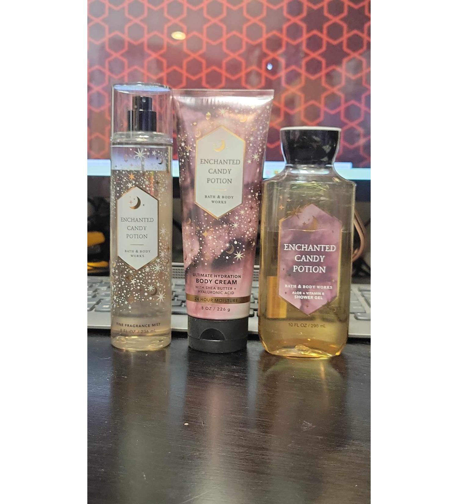 3 ENCHANTED CANDY POTION FRAGRANCE BODY MIST CREAM BATH SHOER GEL SPRAY 8 FL OZ - Buy Online on GoSupps.com