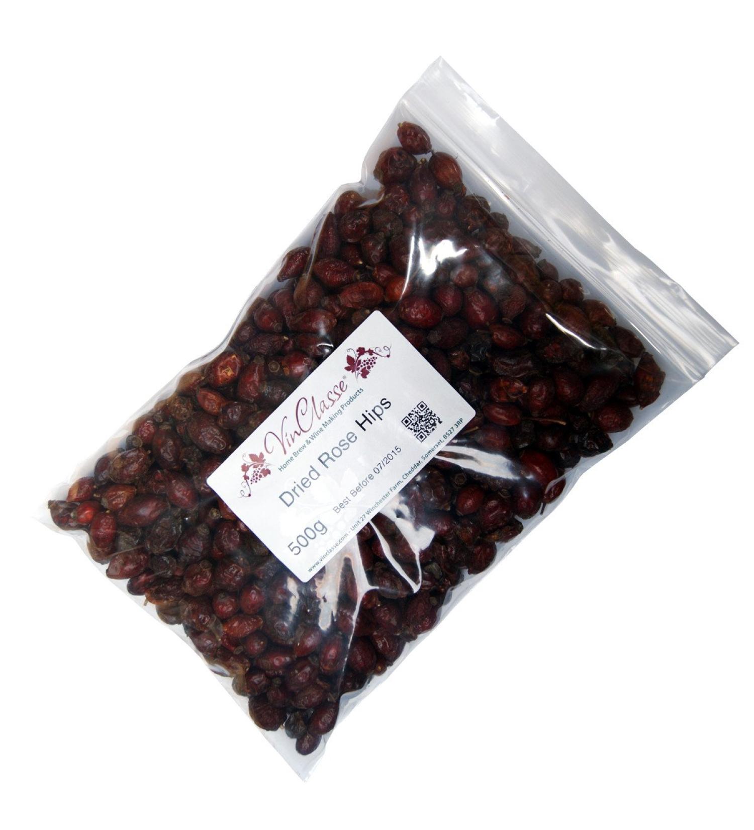 VinClasse Whole Dried Rosehips - 500g Bag