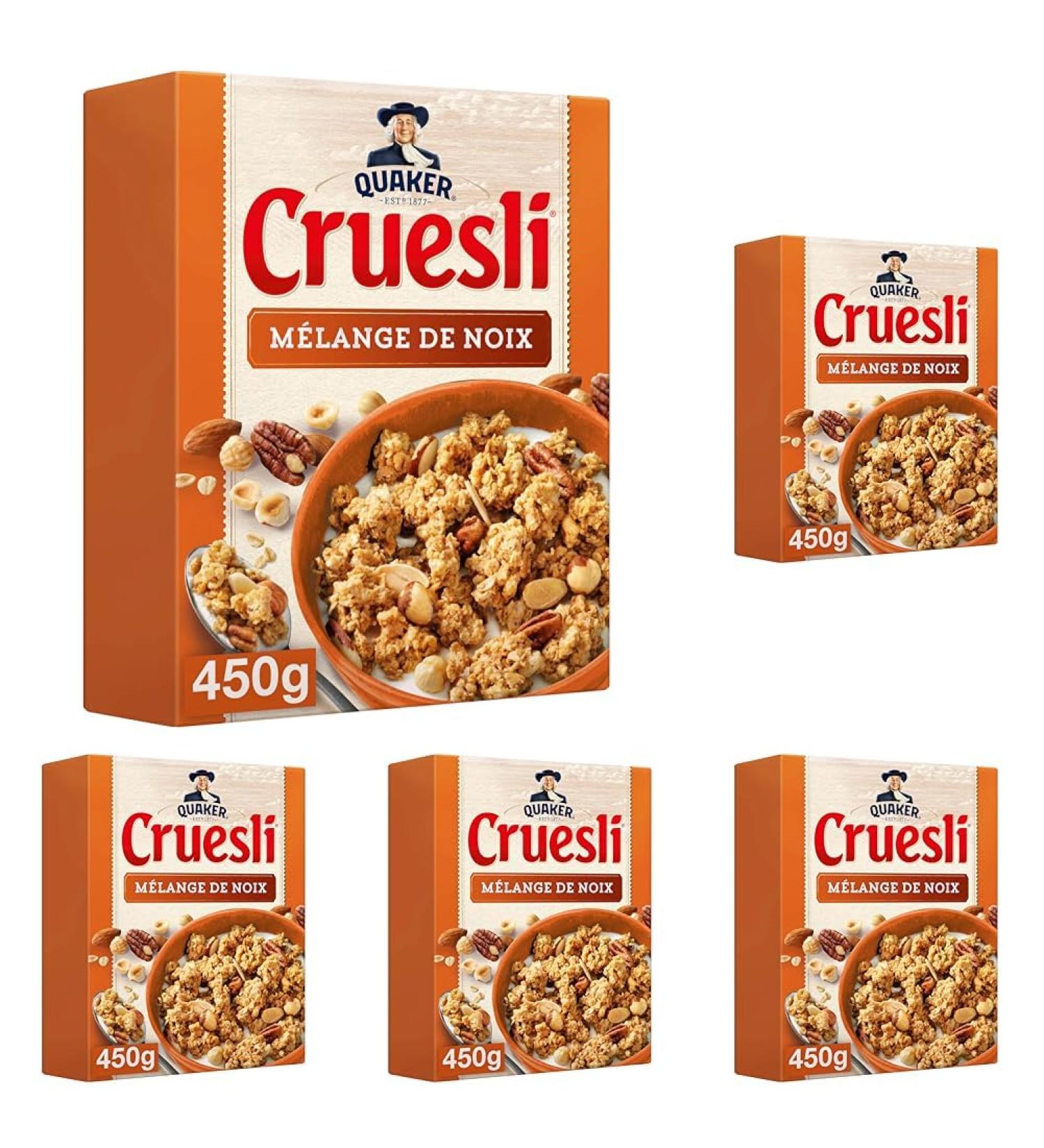 Quaker Cruesli M lange de Noix 450 g (Lot de 5) - Buy Online on GoSupps.com