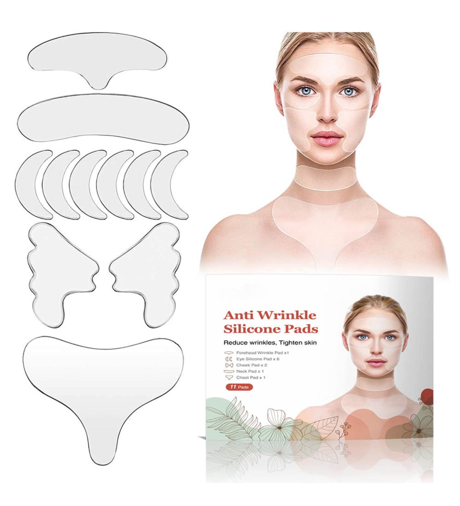 Wrinkle Patches for Face & Neck - Anti-Aging Silicone & Hyaluronic Acid Masks | 11Pcs Overnight Rejuvenation - Buy Online on GoSupps.com