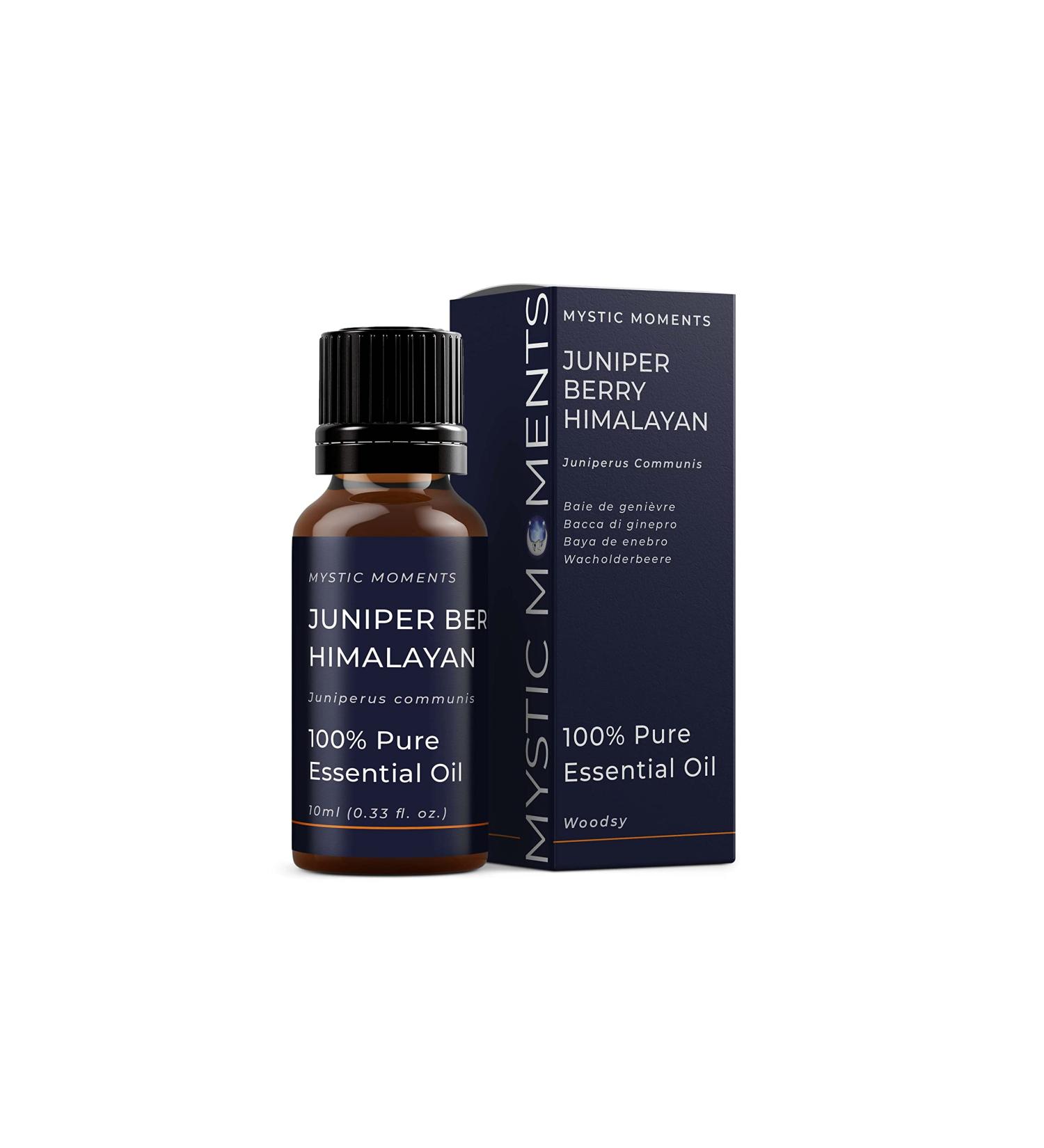 Mystic Moments Juniper Berry Himalayan Essential Oil 10ml | Pure Natural Oil for Diffusers Aromatherapy & Massage - Vegan & GVO-Free - Buy Online on GoSupps.com