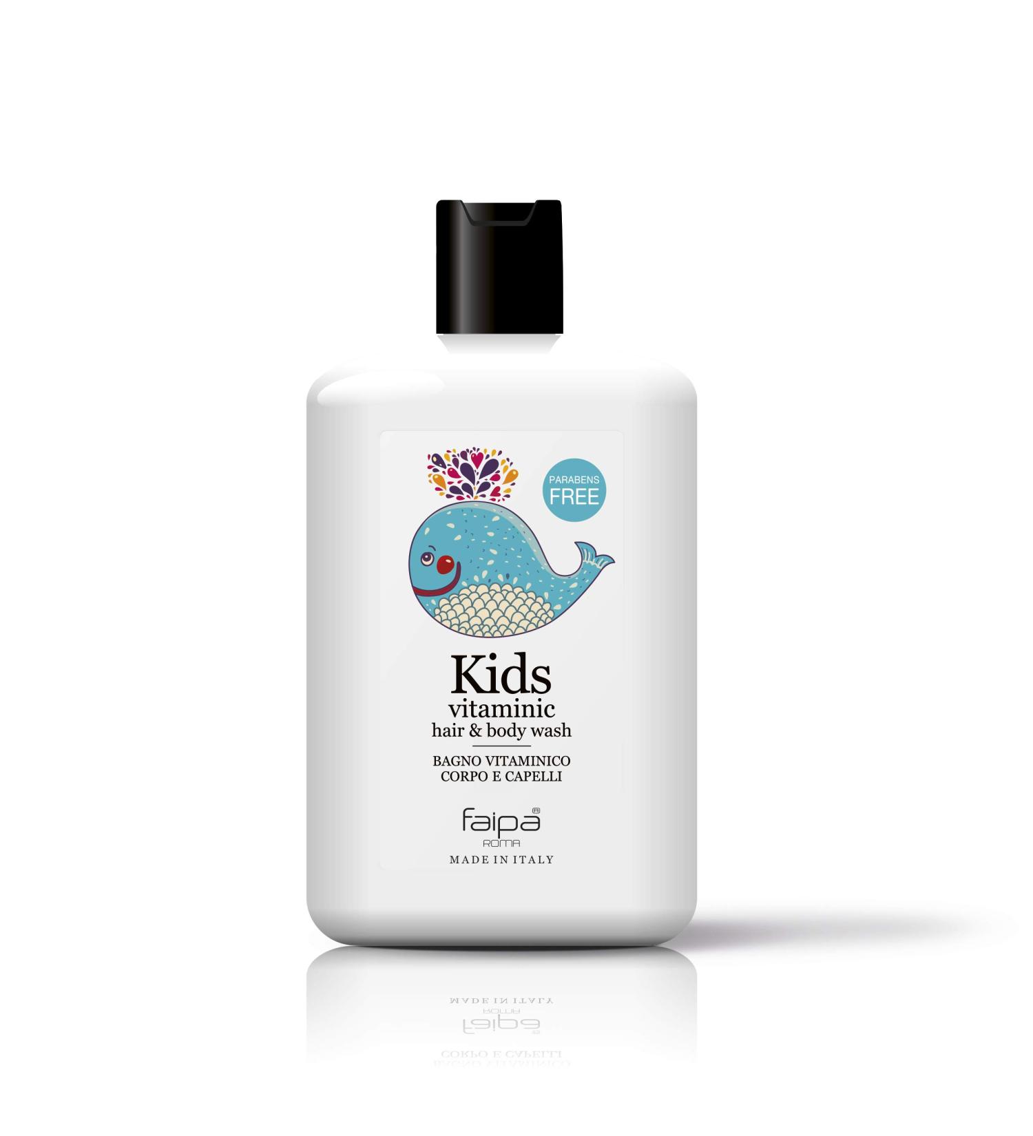 FAIPA Kids Bain Vitaminico Body and Hair Professional Children's Shower Gel without Colouring Parabens 400 ml
