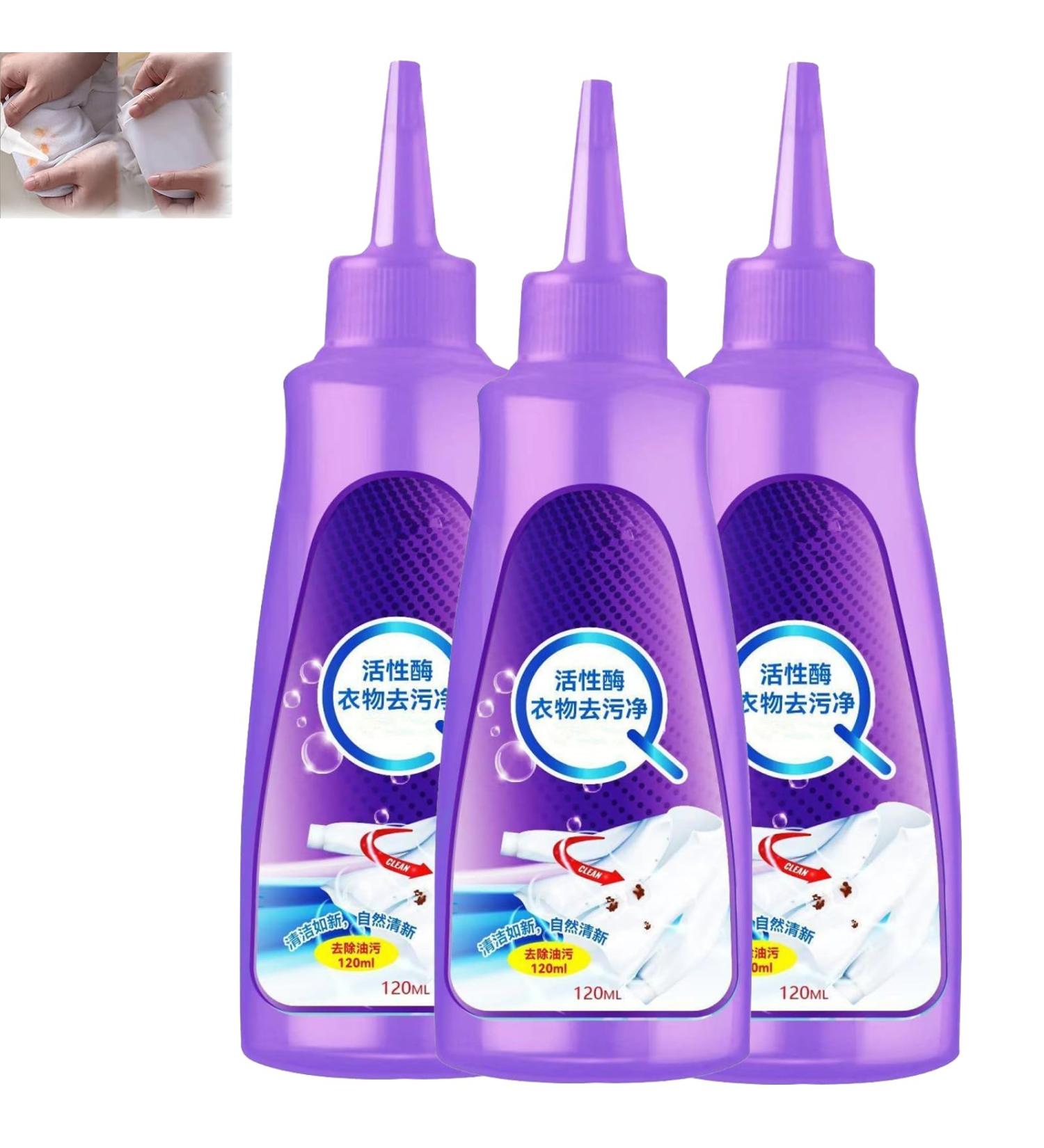 Urcstyle Stain Remover Active Enzyme Laundry Stain Remover Garment Stubborn Stain Cleaner Oil Remover (3PCS) - Buy Online on GoSupps.com