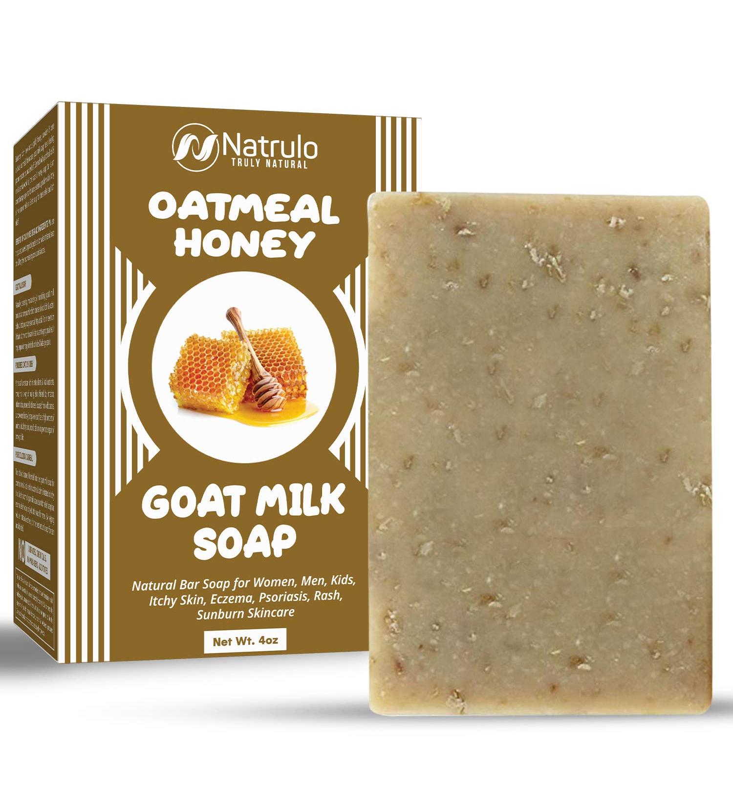 Cactus Honey & Oats Goat's Milk Soap Bar 4 oz - Natural Bar Soap for Skin Conditions & Sunburn - Calming Face Cleanser & Body Wash - Buy Online on GoSupps.com