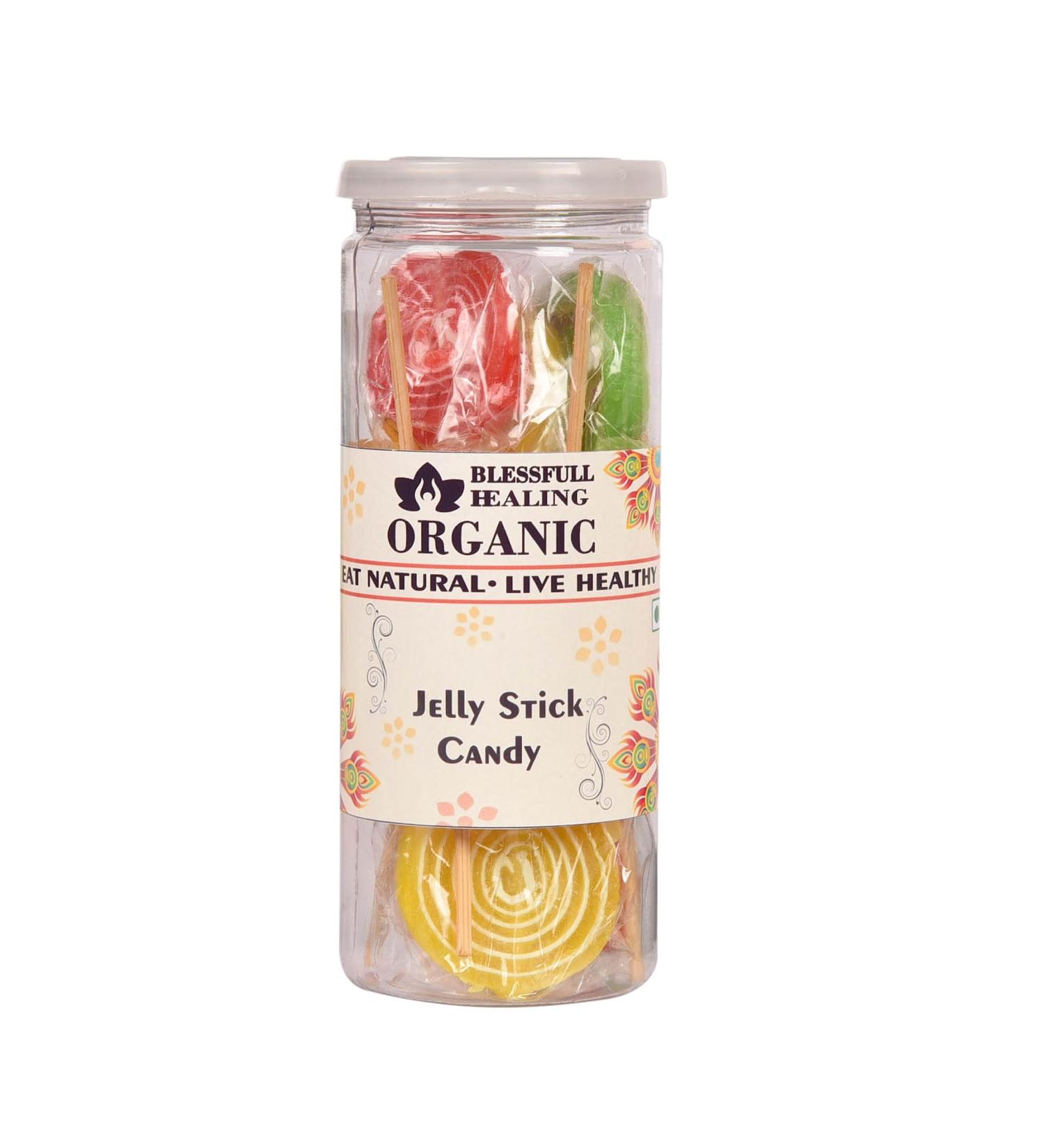 Blessfull Healing Organic Jelly Stick Candy 100 Gram Airtight Container (Packing May Vary)