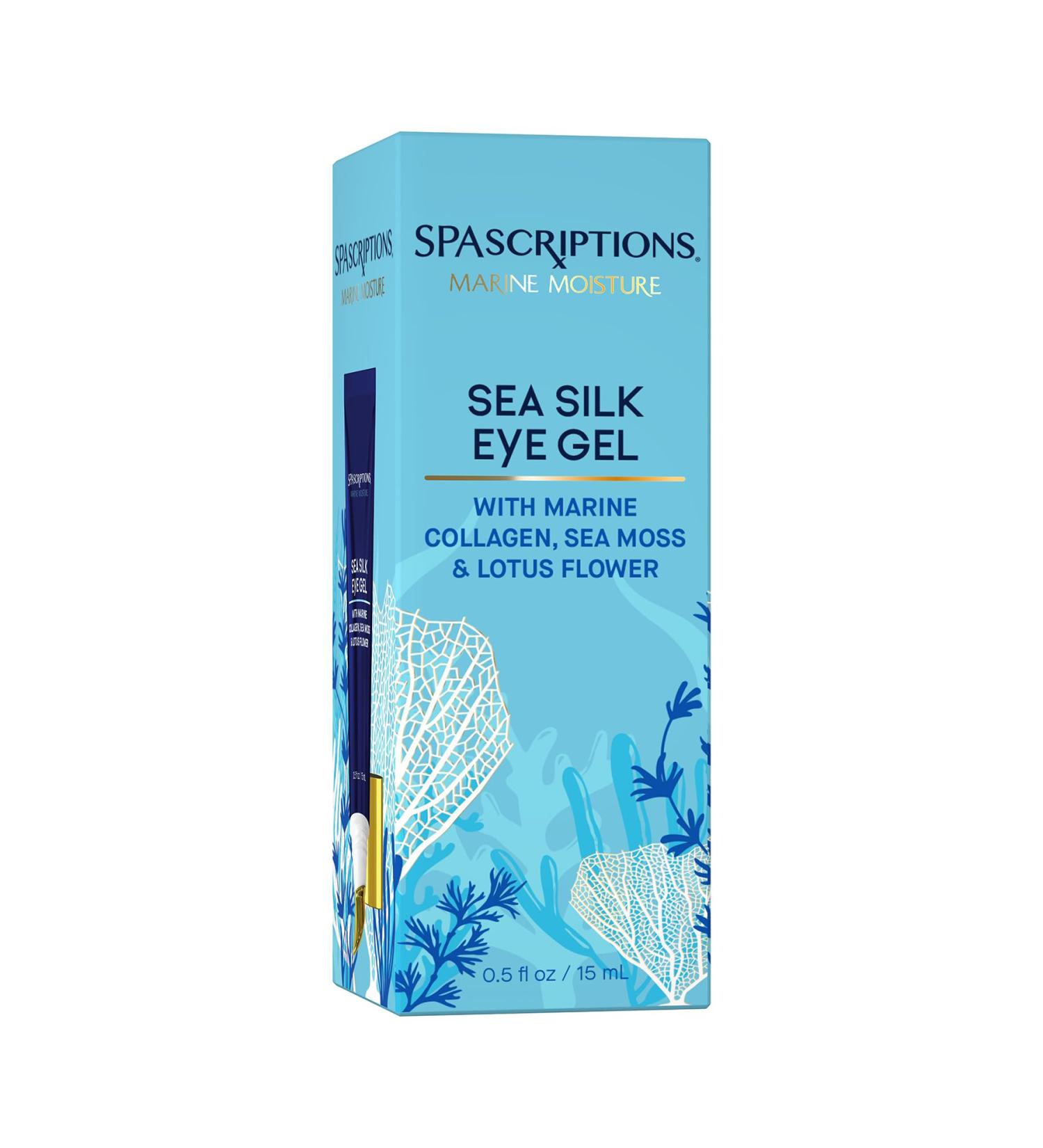 Spascriptions Marine Moisture Sea Silk Eye Gel - 0.5 fl oz | Under-Eye Gel Moisturizer with Natural Marine Collagen | Cruelty Free & International Shipping - Buy Online on GoSupps.com
