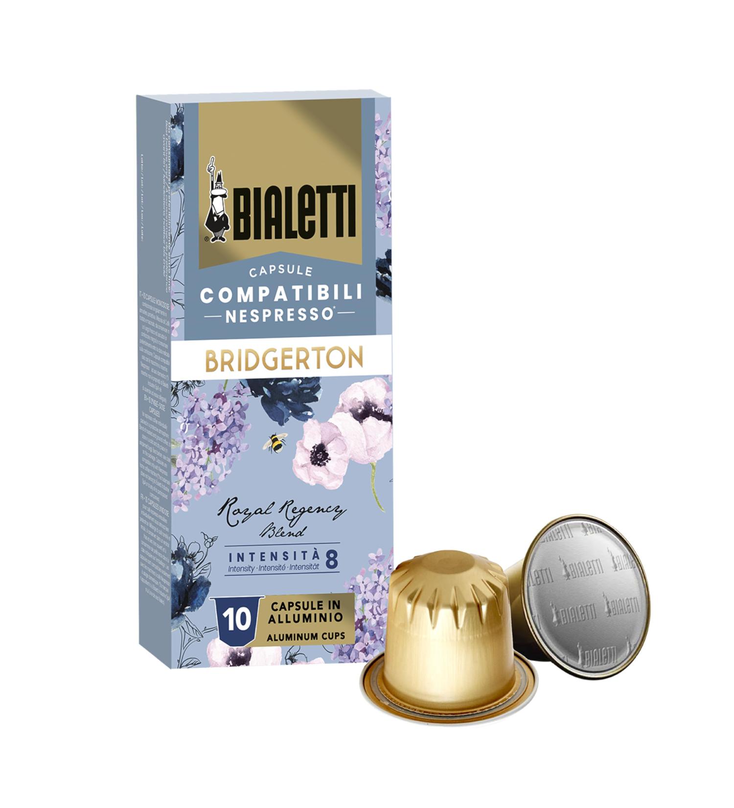 Bialetti Box of 10 Nespresso compatible Bridgerton Capsules Royal Regency flavor - Buy Online on GoSupps.com