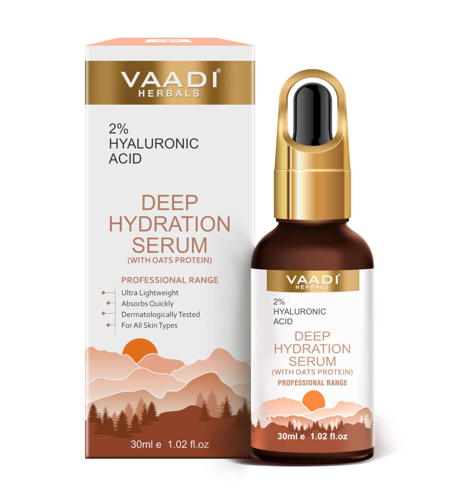 Deep Hydration Serum 2% Hyaluronic Acid & Oats Protein - 30ml | International Shipping Available - Buy Online on GoSupps.com