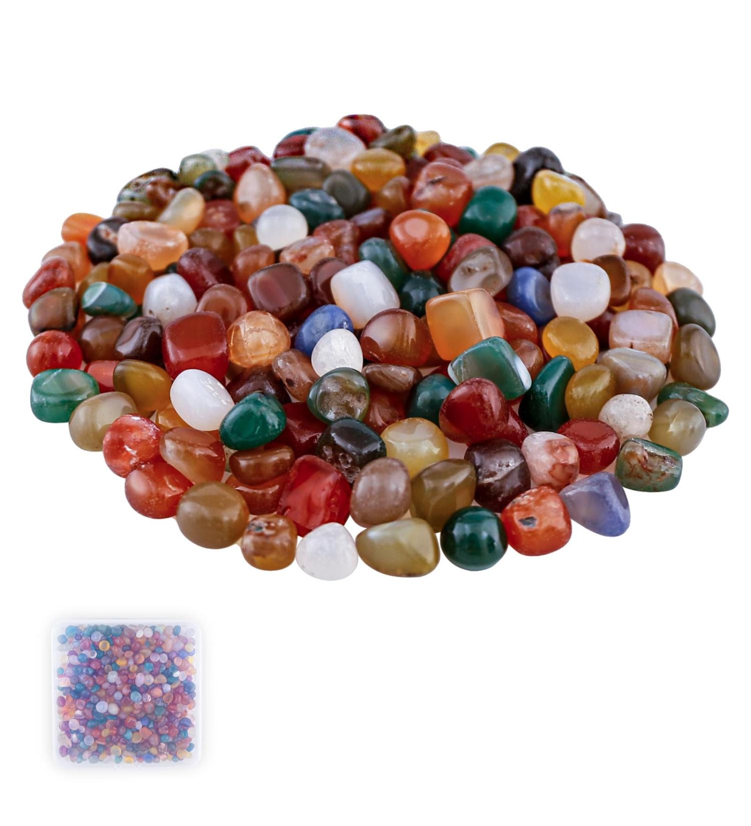 Buy Aitsite Multicolor Gemstone Set - Natural Tumbled Stones (11-15mm) for International Shipping - Buy Online on GoSupps.com