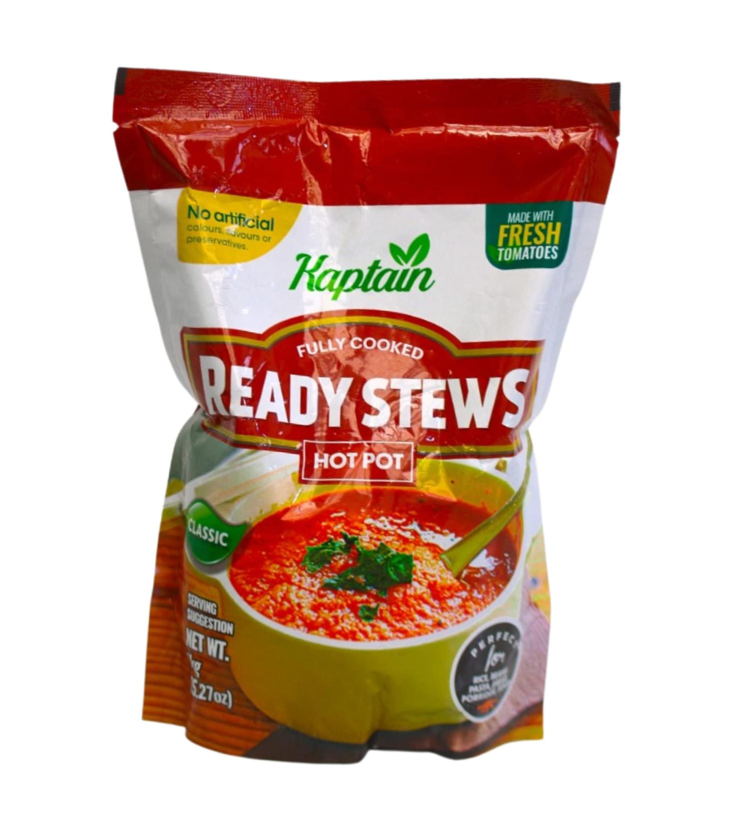 Nigerian Spicy Tomato & Pepper Stew - Kaptain Ready Stews | Jollof Rice Sauce - VERY SPICY Hot Pot 1Kg - Buy Online on GoSupps.com