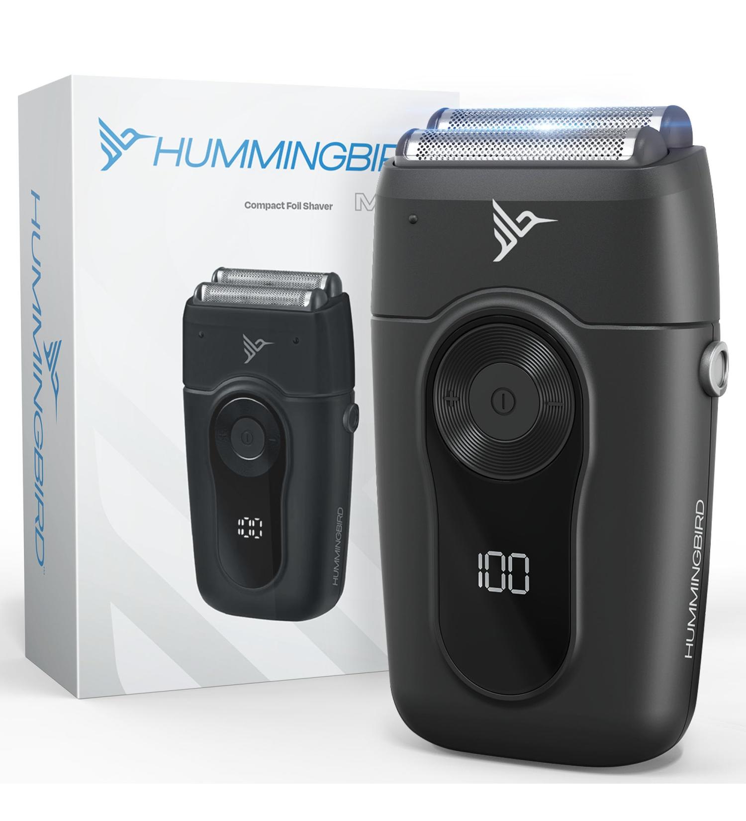 HUMMINGBIRD MK2 Compact Foil Shaver No Nick No Cut Portable USB C Rechargeable Electric Razor for Men | Dual Foil Flex Head & Travel Groomer with LED Display - Buy Online on GoSupps.com