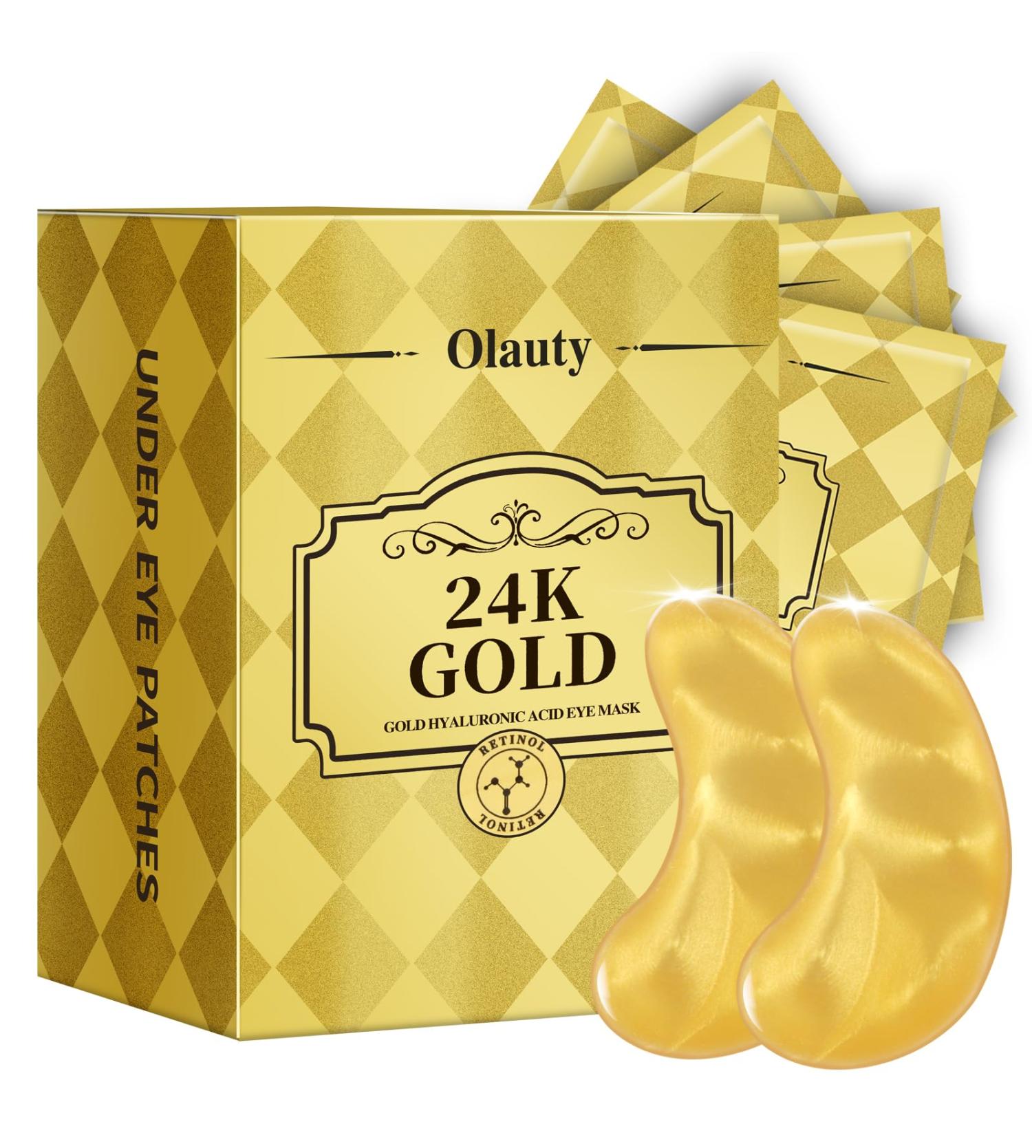 30 Pairs 24K Gold Under Eye Patches - Gel Collagen Masks for Dark Circles & Puffiness | Travel-Friendly Skin Care Set - Buy Online on GoSupps.com