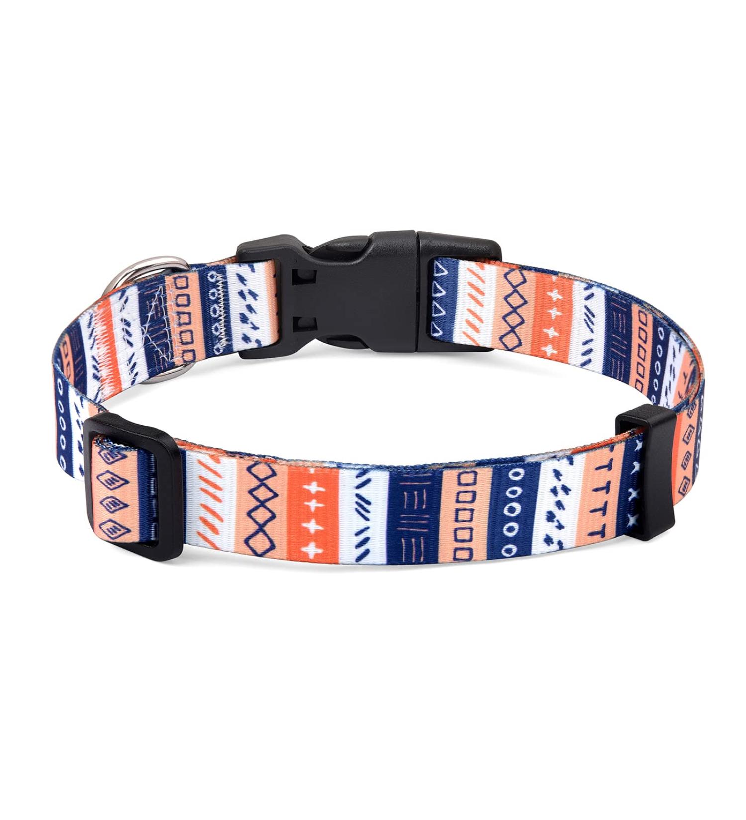 Shop Mihqy Adjustable Dog Collar - Soft & Comfortable Bohemian Design for Small Medium & Large Dogs | XS Floral & Geometric Patterns - Buy Online on GoSupps.com