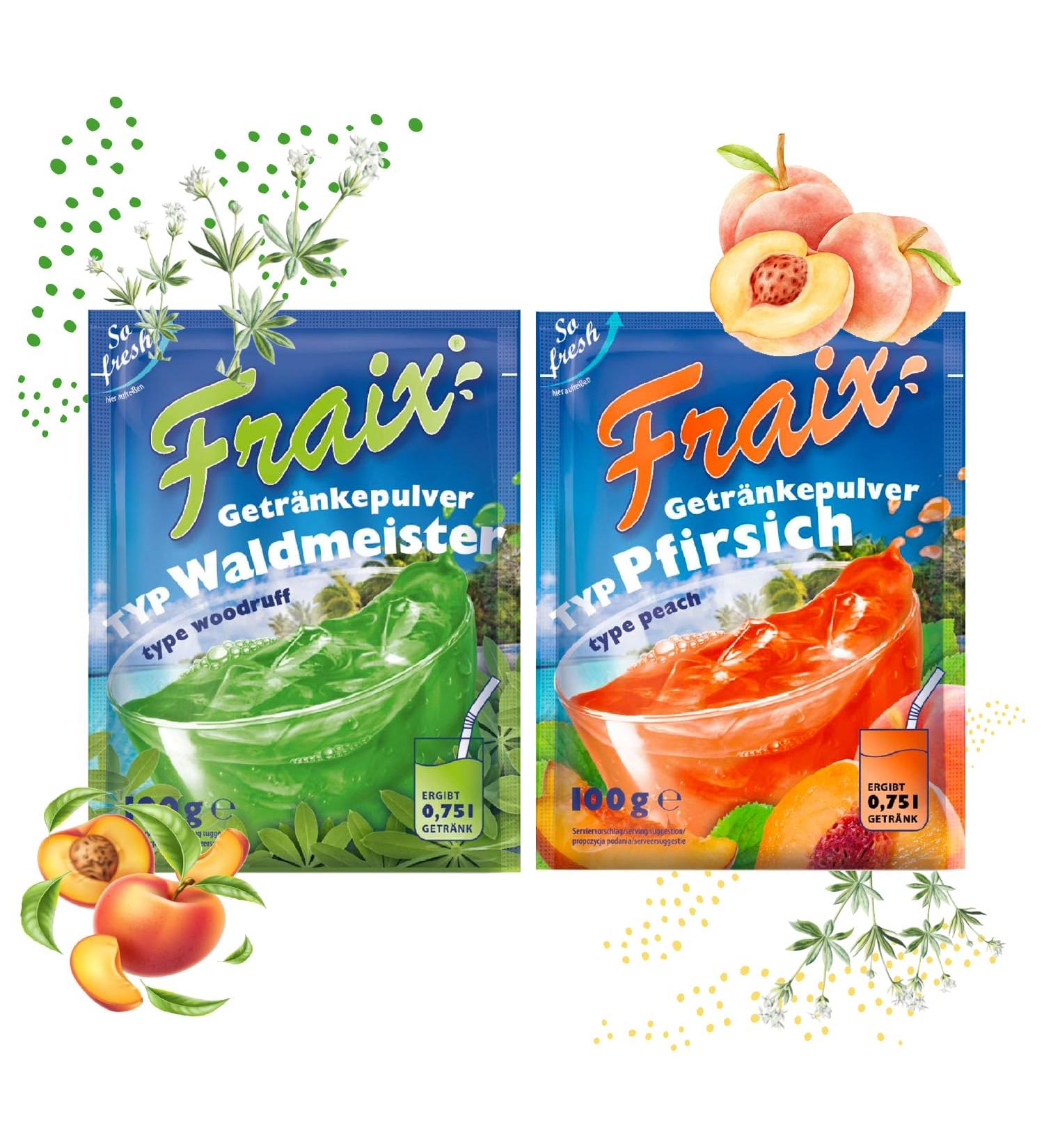 Fraix FRAIX Waldmeister Powdered Drink + Peach (50 combinations) (25 x 100g each) fruity and refreshing With vitamin C