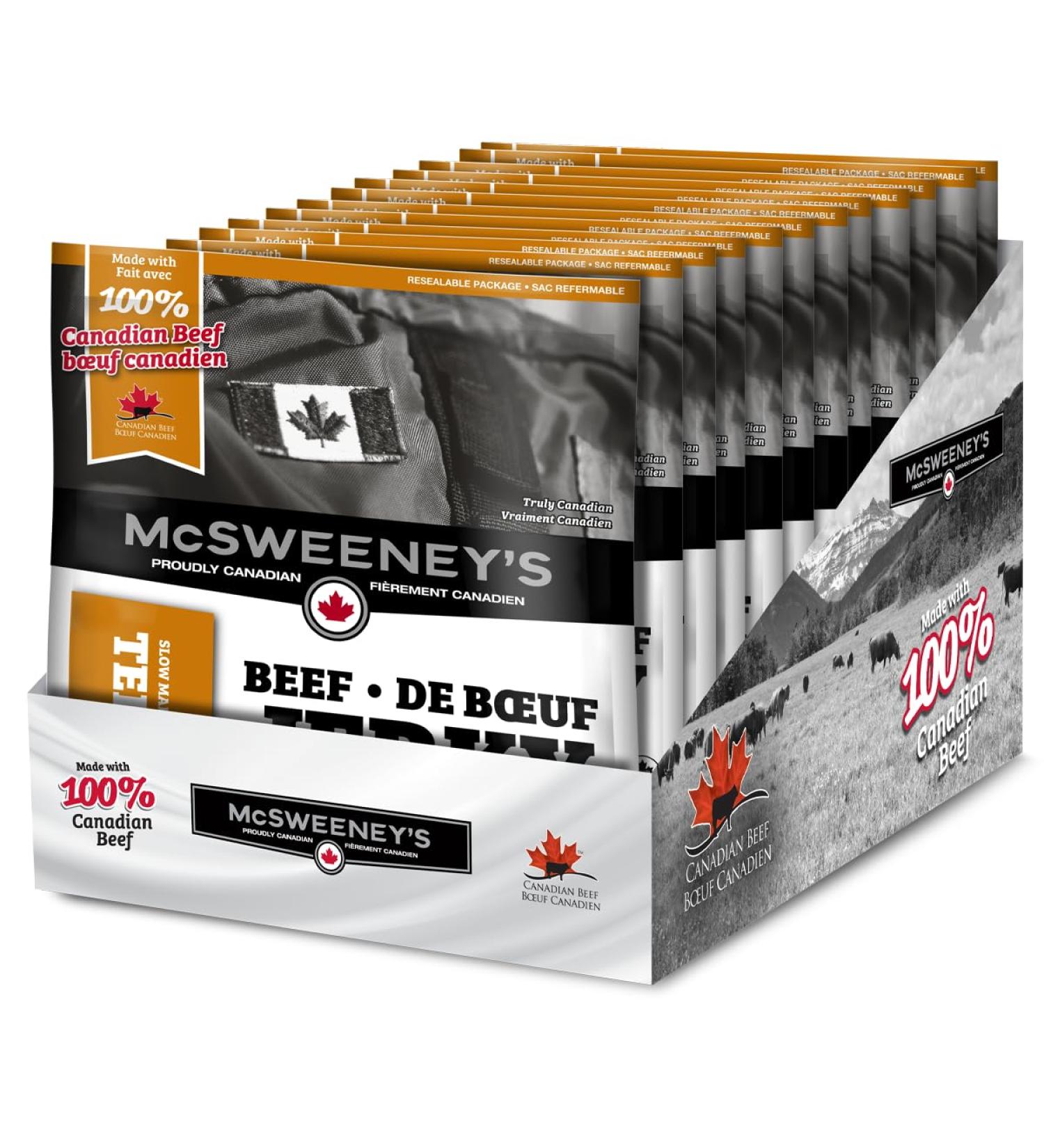 McSweeney's Slow Marinated Teriyaki Beef Jerky Bulk Case. School Snacks Gluten Free High Protein Snacks Naturally Smoked Low Fat. Canadian Made 70g (Pack of 12) Slow Marinated Teriyaki 70.00 g (Pack of 12) - Buy Online on GoSupps.com