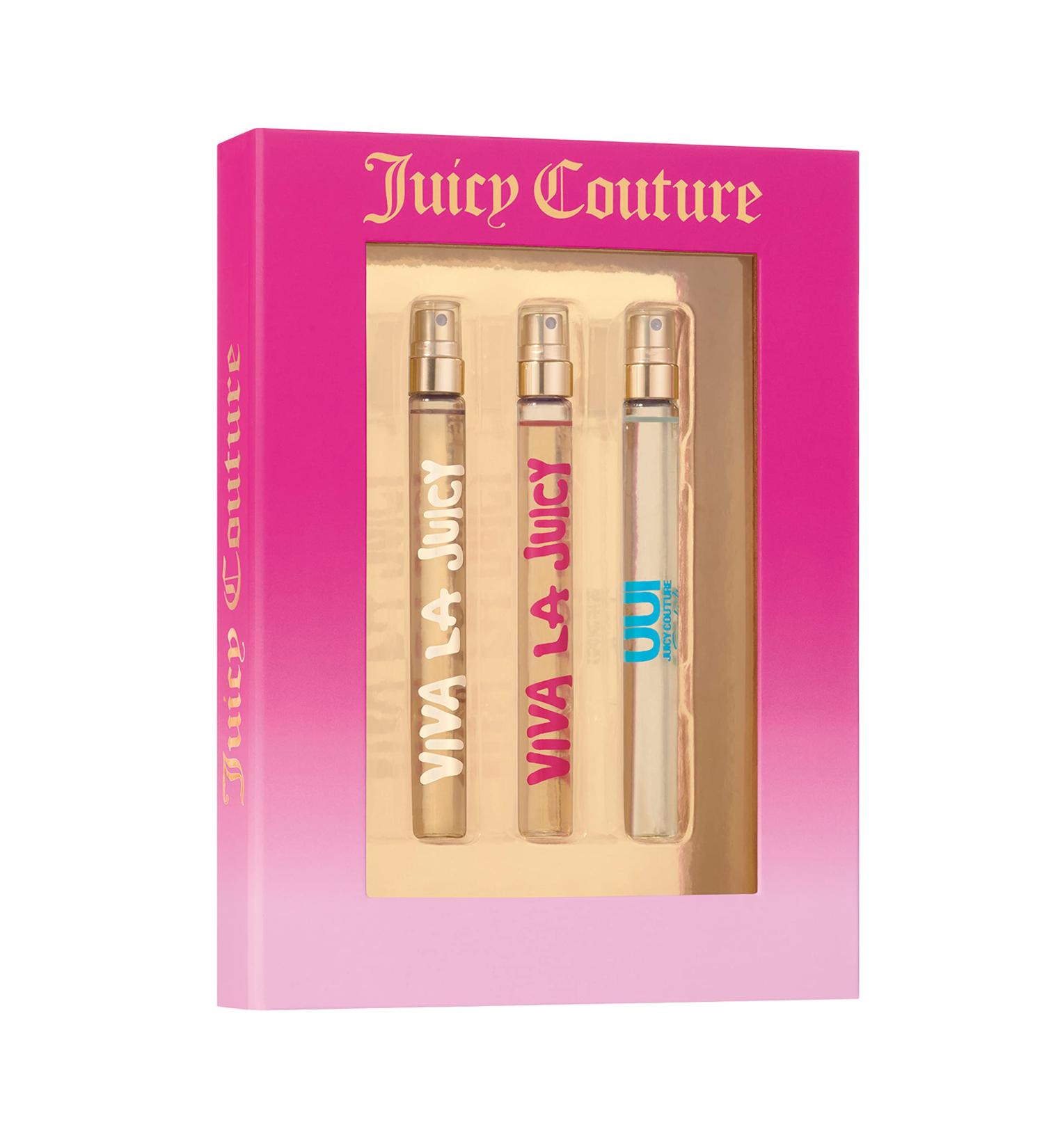 Juicy Couture Viva La Juicy Womens Perfume, Eau de Parfum Spray 3- Piece Travel Coffret Set