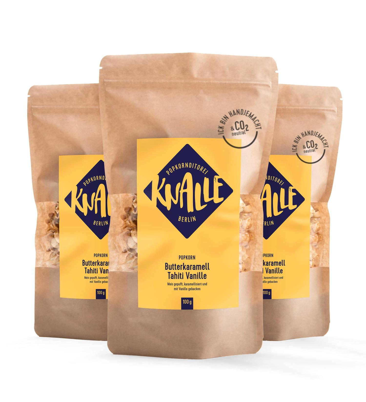 Buy Popkor Documentary Popcorn with Butter Caramel & Tahiti Vanilla - Sweet & Crispy Cinema Snack (3-Pack) - Buy Online on GoSupps.com