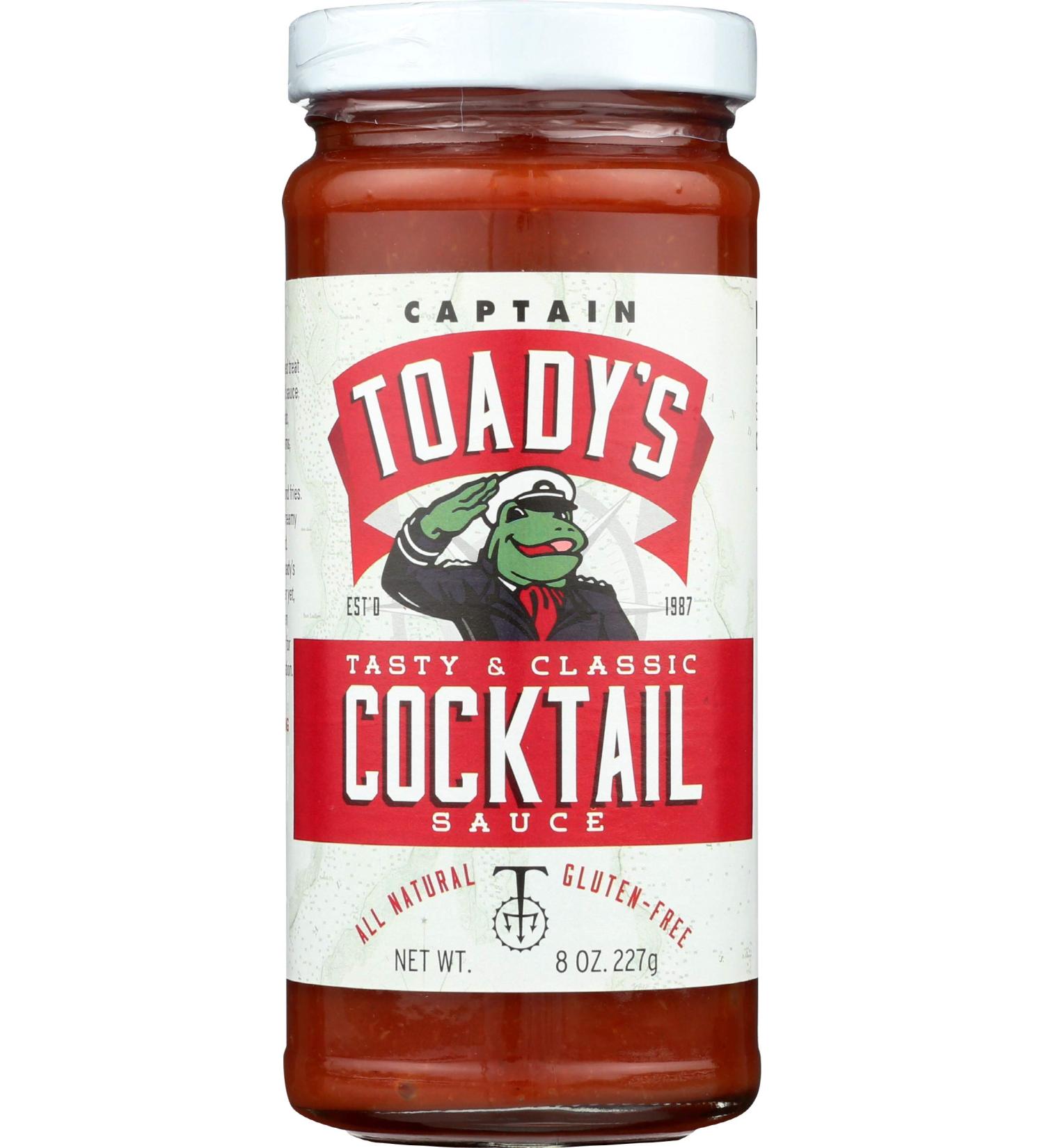 Captain Toady's Tasty Cocktail Sauce 8 oz - Delicious Seafood Condiment - Buy Online on GoSupps.com