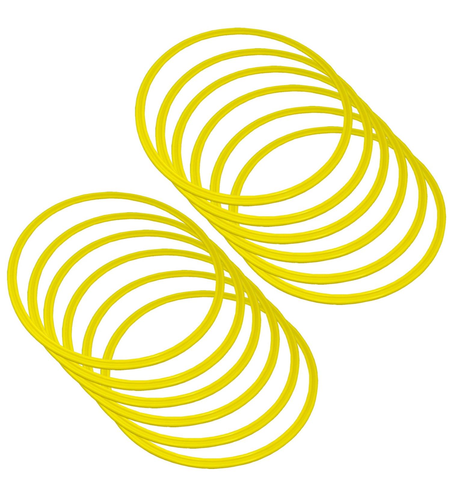 BlueDot Trading Agility & Speed Rings (12 Pieces) Yellow